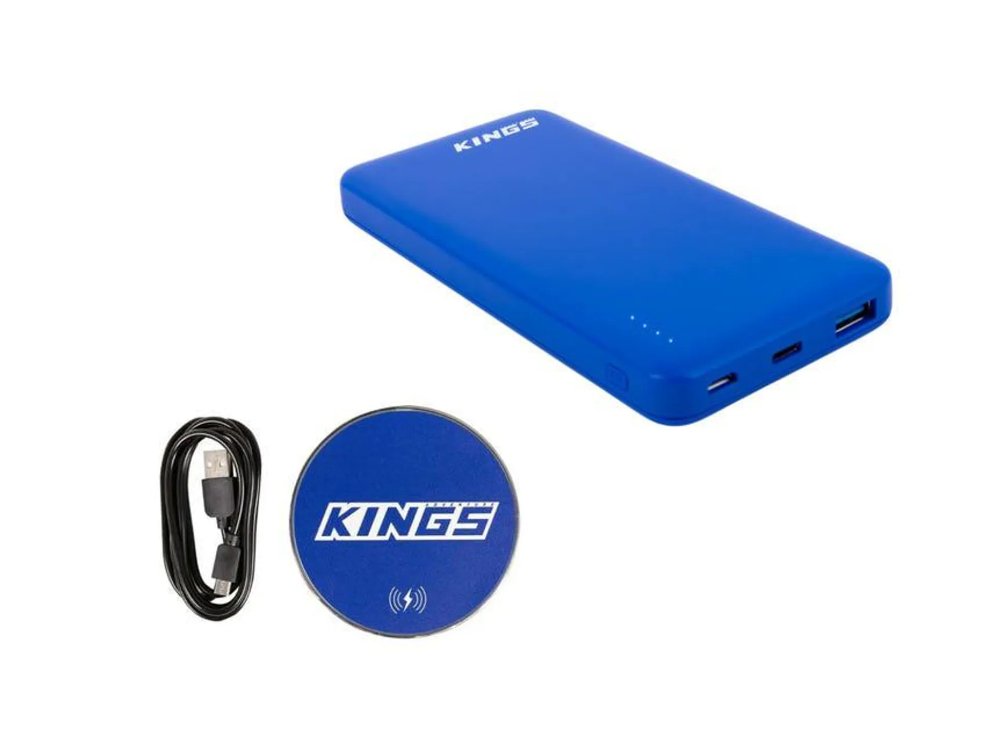 Kings Lithium Power Bank 10000mAh Blue + 15W Wireless Phone Charger