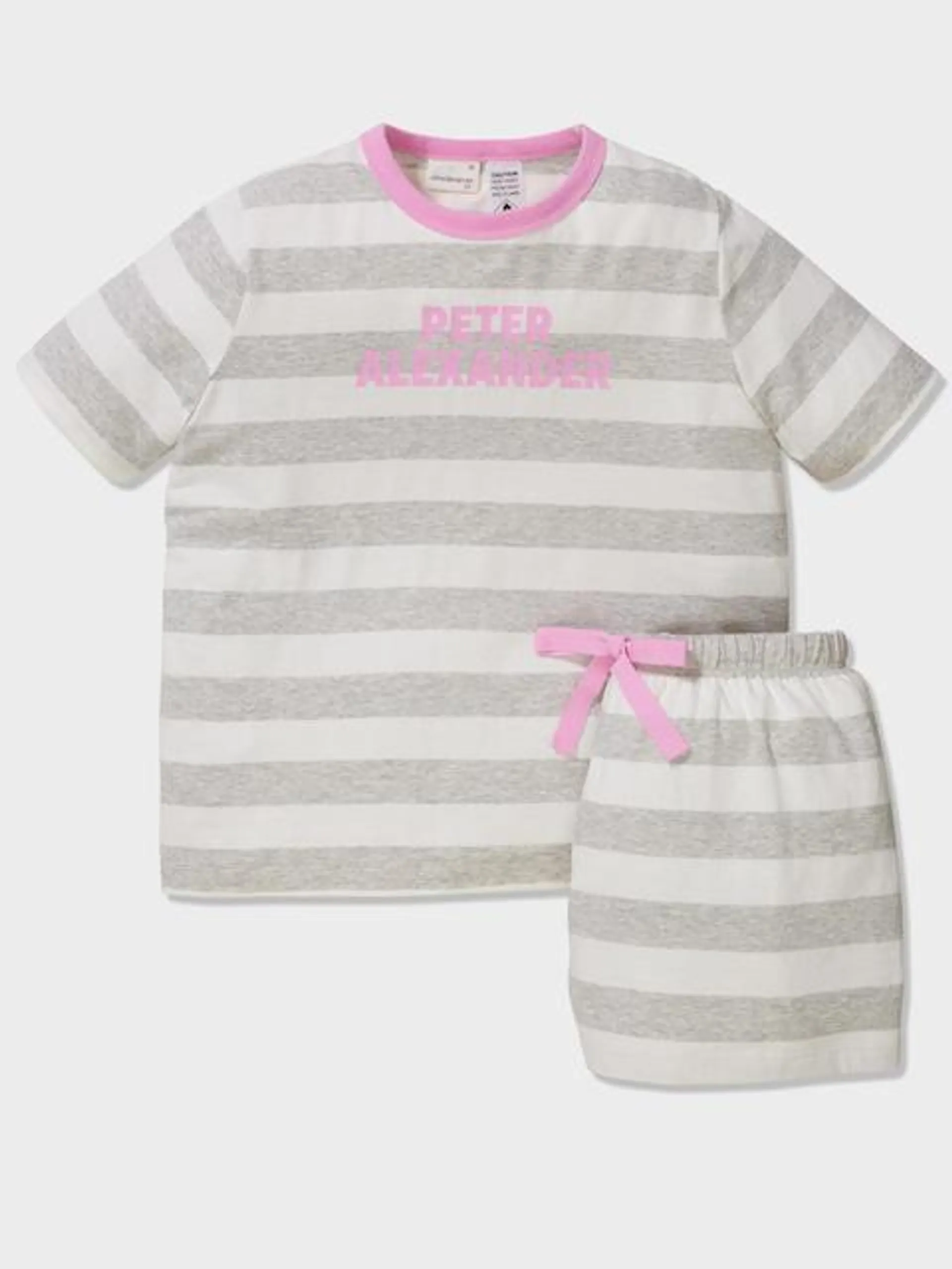 Girls Striped Pj Set