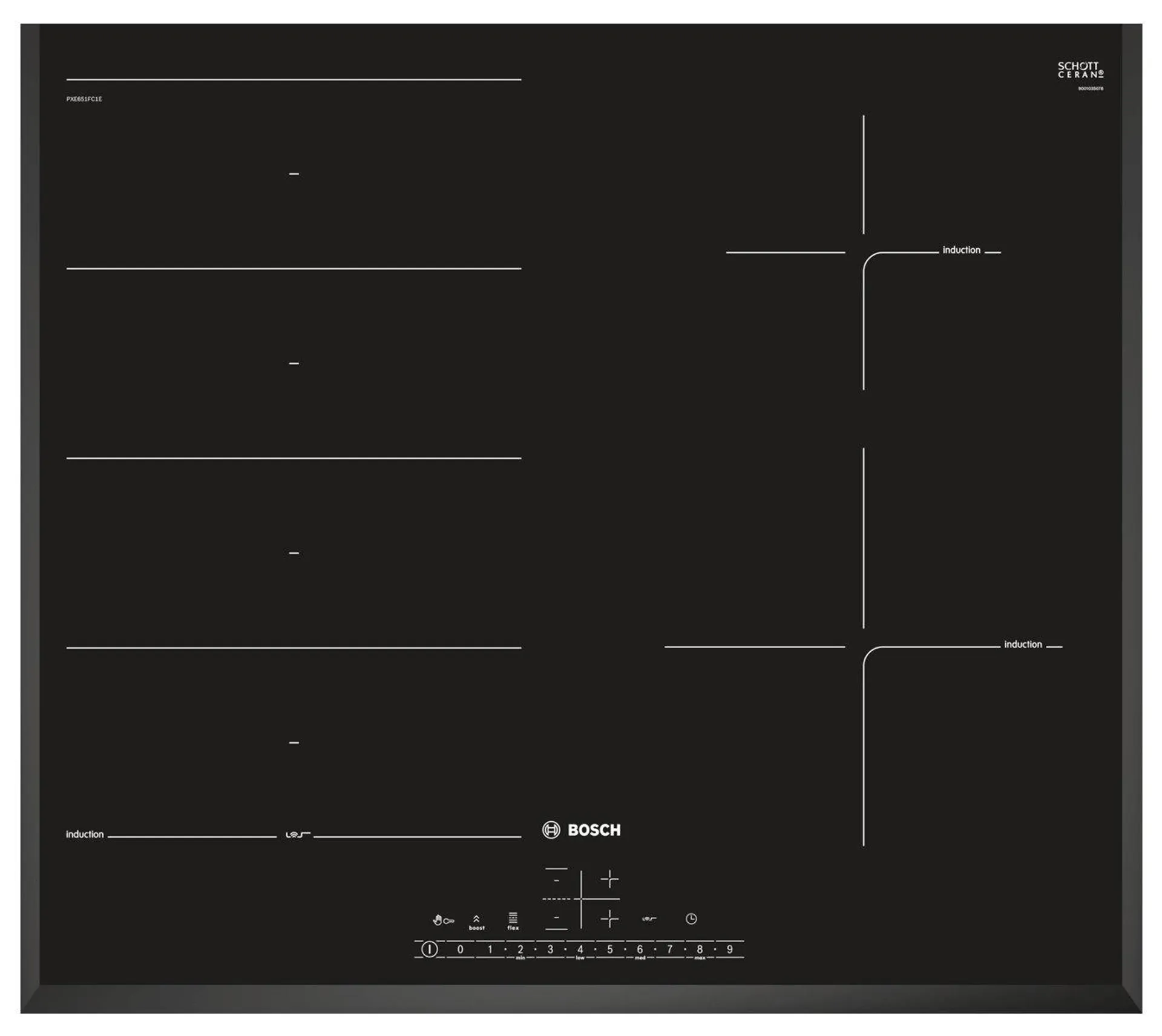 Bosch Serie 6 60cm Induction Cooktop PXE651FC1E