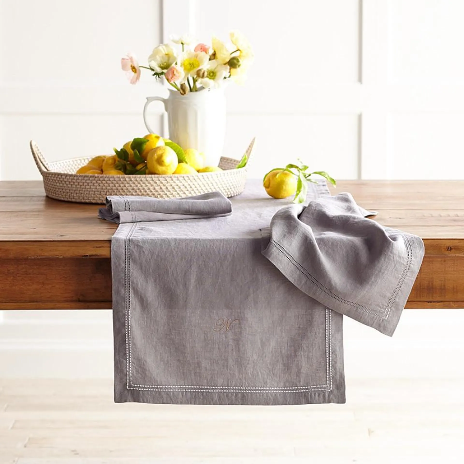 Linen Double Hemstitch Linens Collection