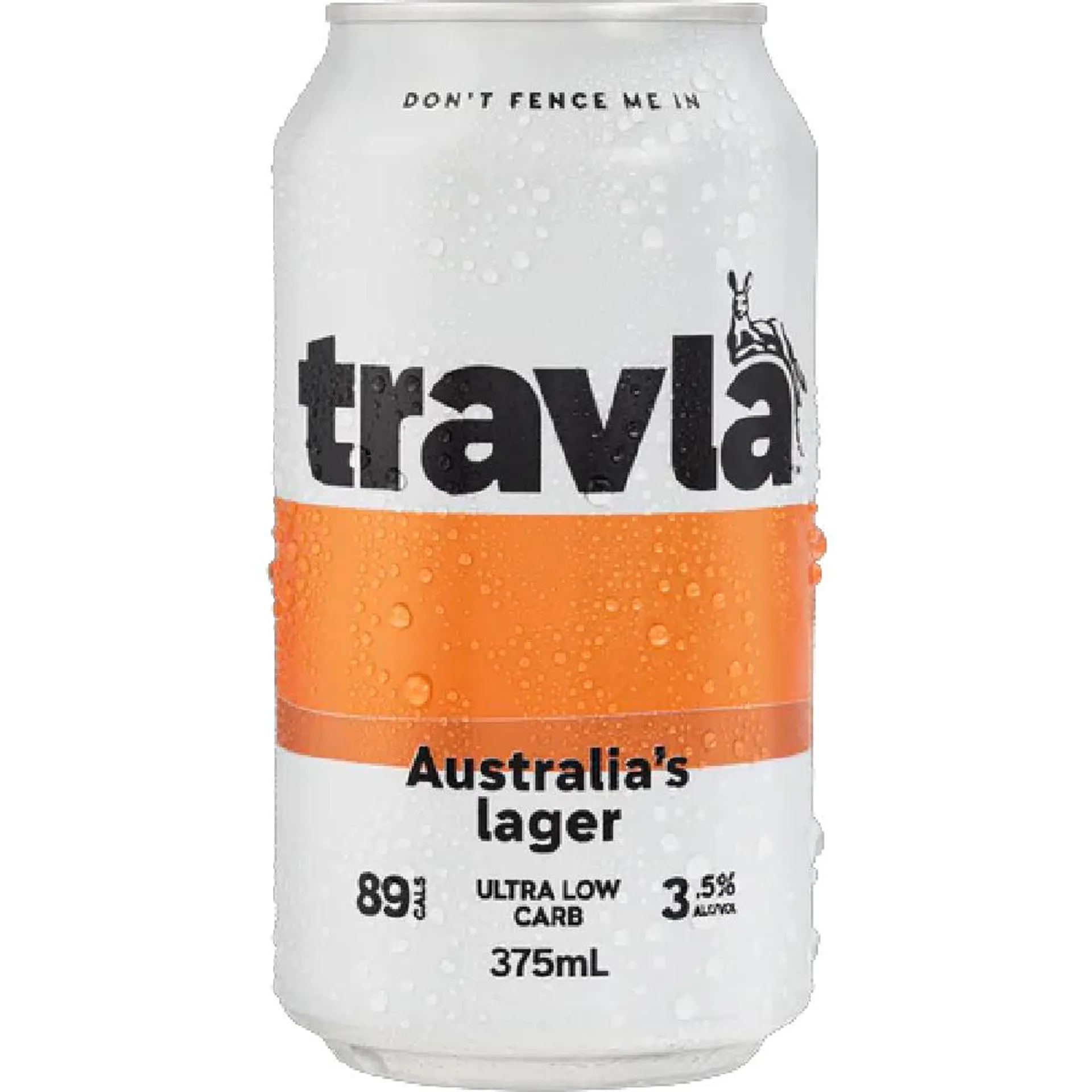 Travla Low Carb Mid Strength Lager Can 6X375ML