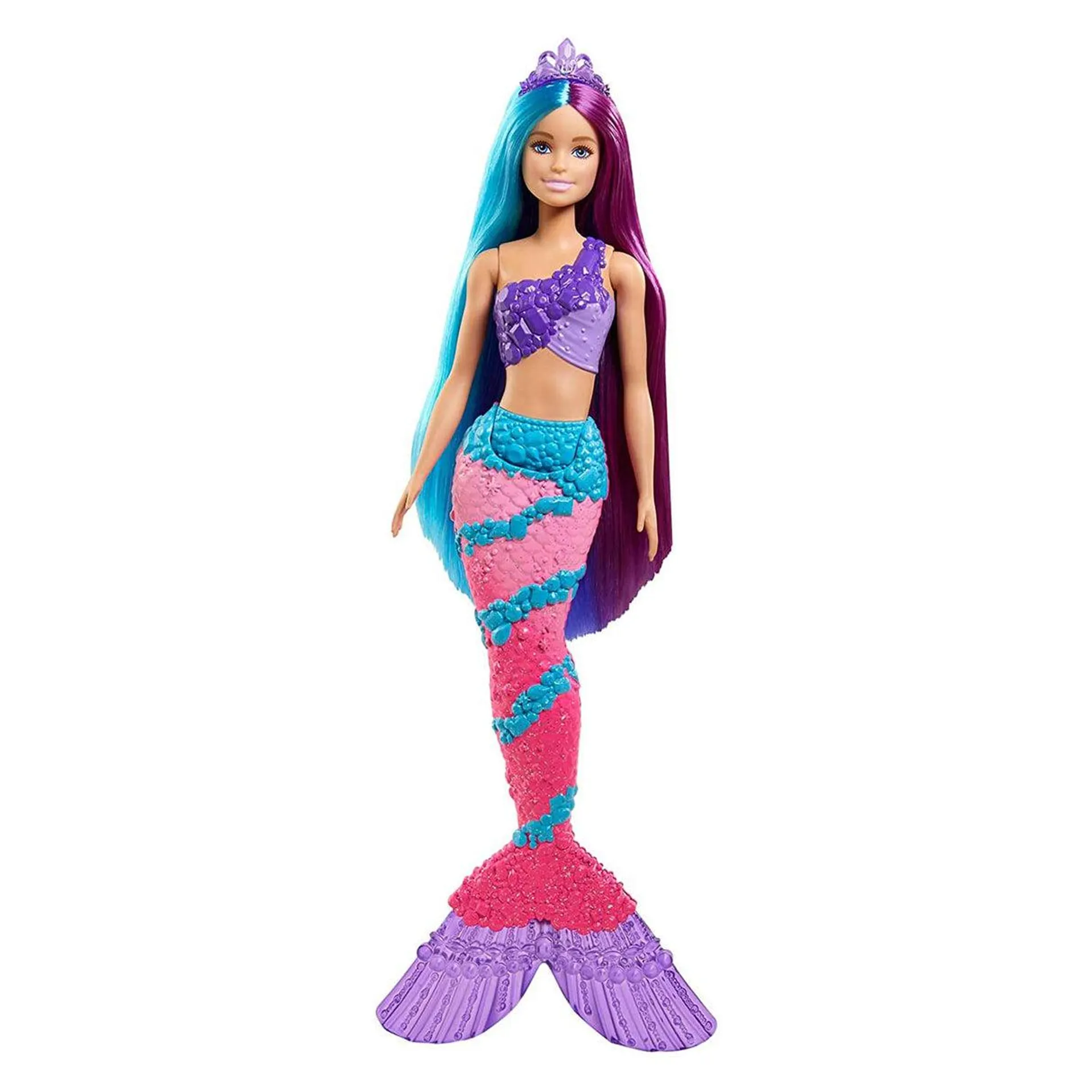 Barbie Dreamtopia Mermaid Doll with Two-Tone Fantasy Hair and Accessories