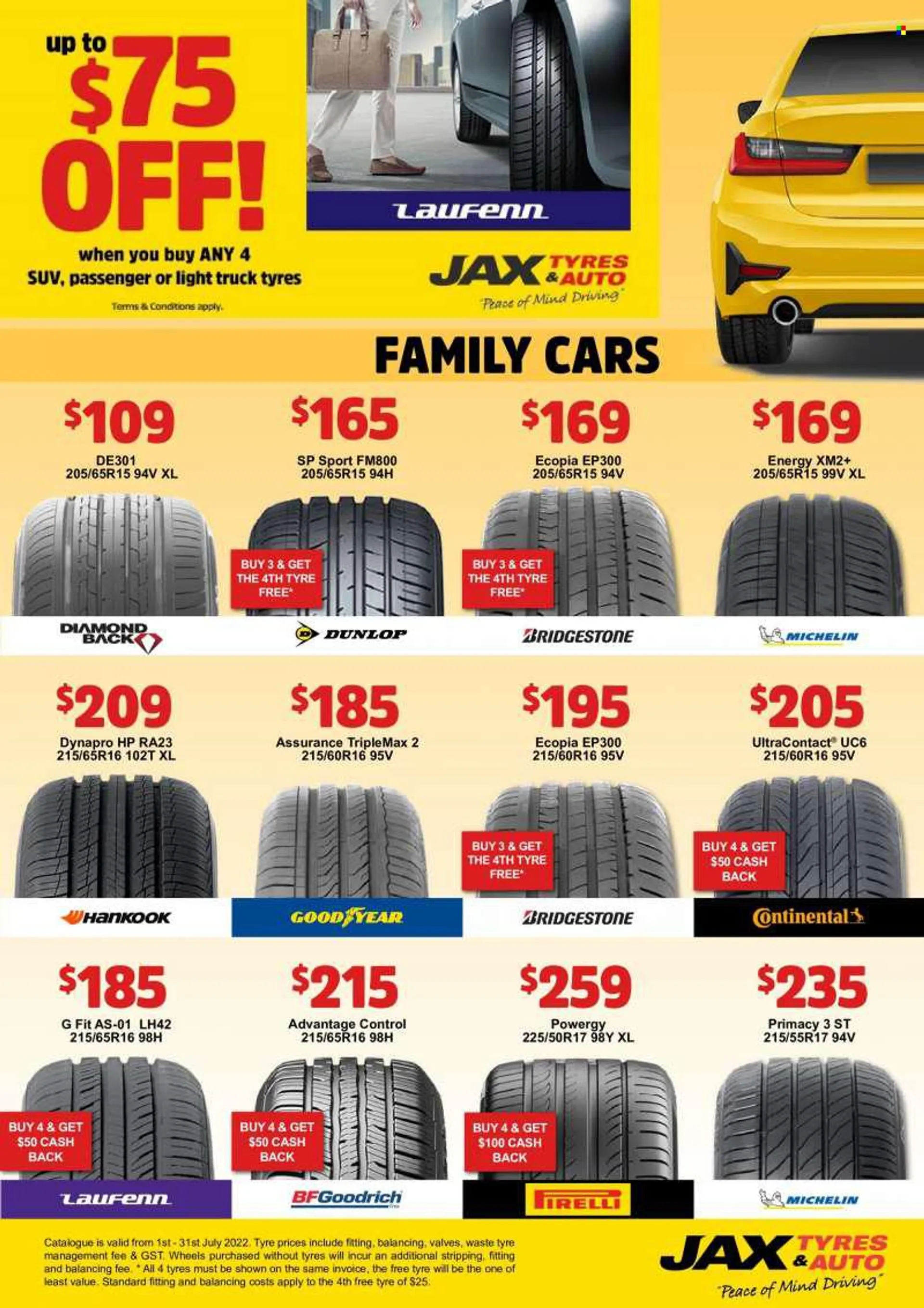 JAX Tyres Catalogue - 1 Jul 2022 - 31 Jul 2022 - Sales products - tires. Page 3.