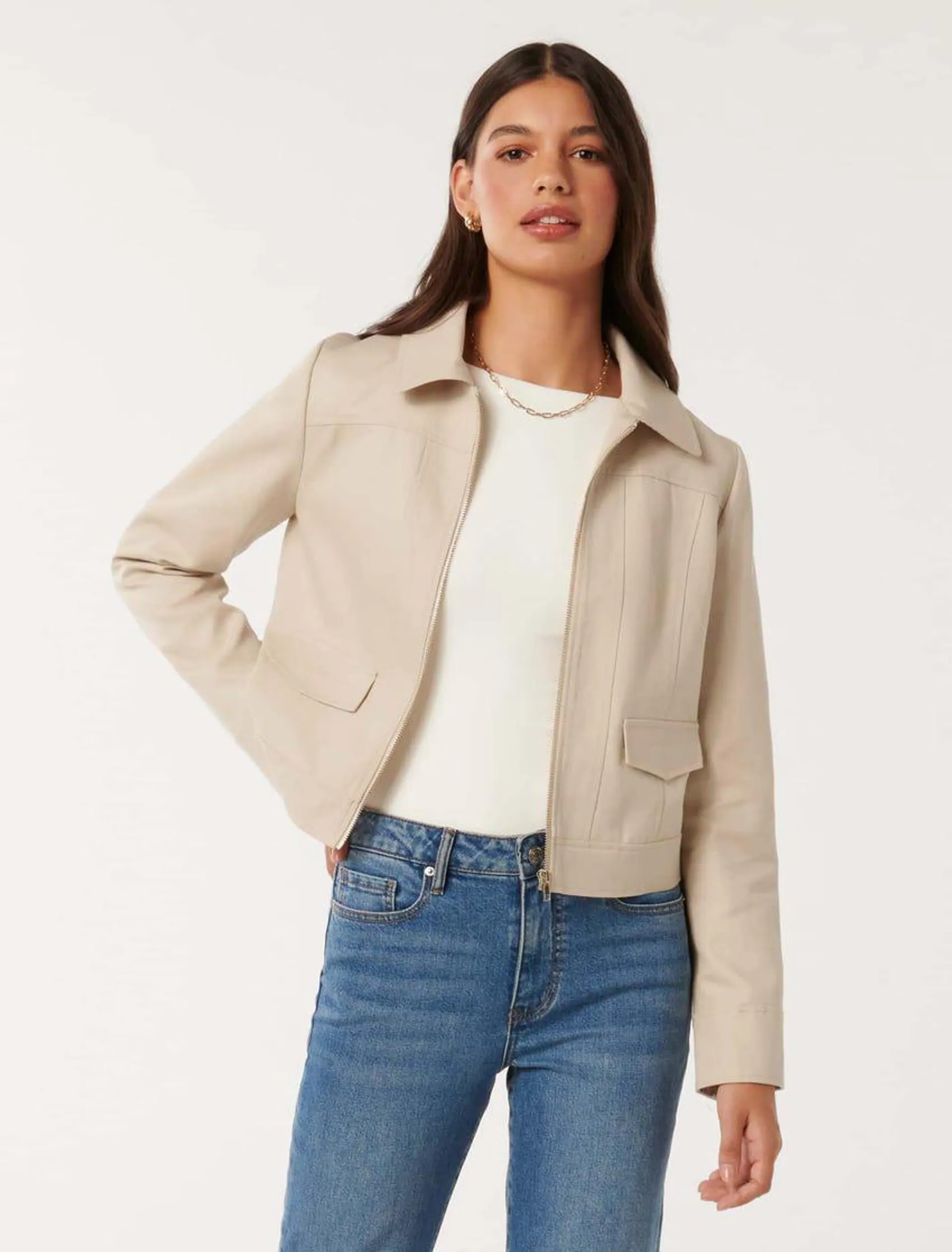 Teresa Zip-Front Jacket