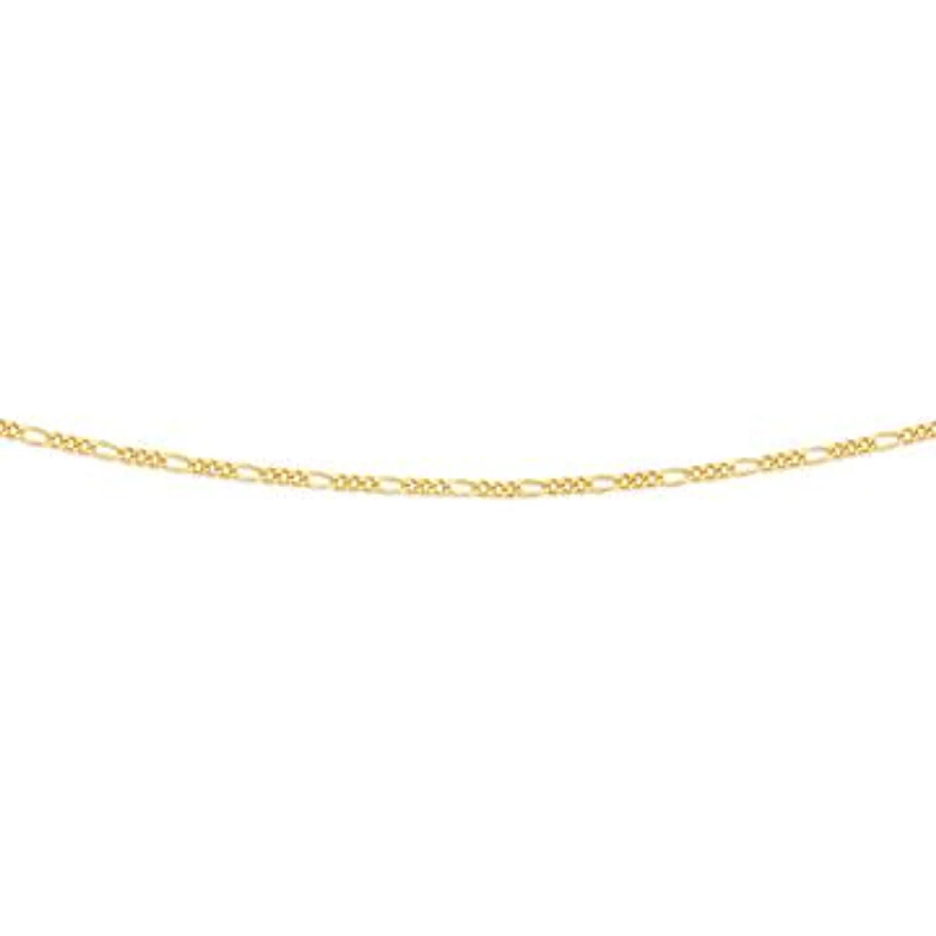 9ct, 55cm Solid Figaro 3+1 Chain