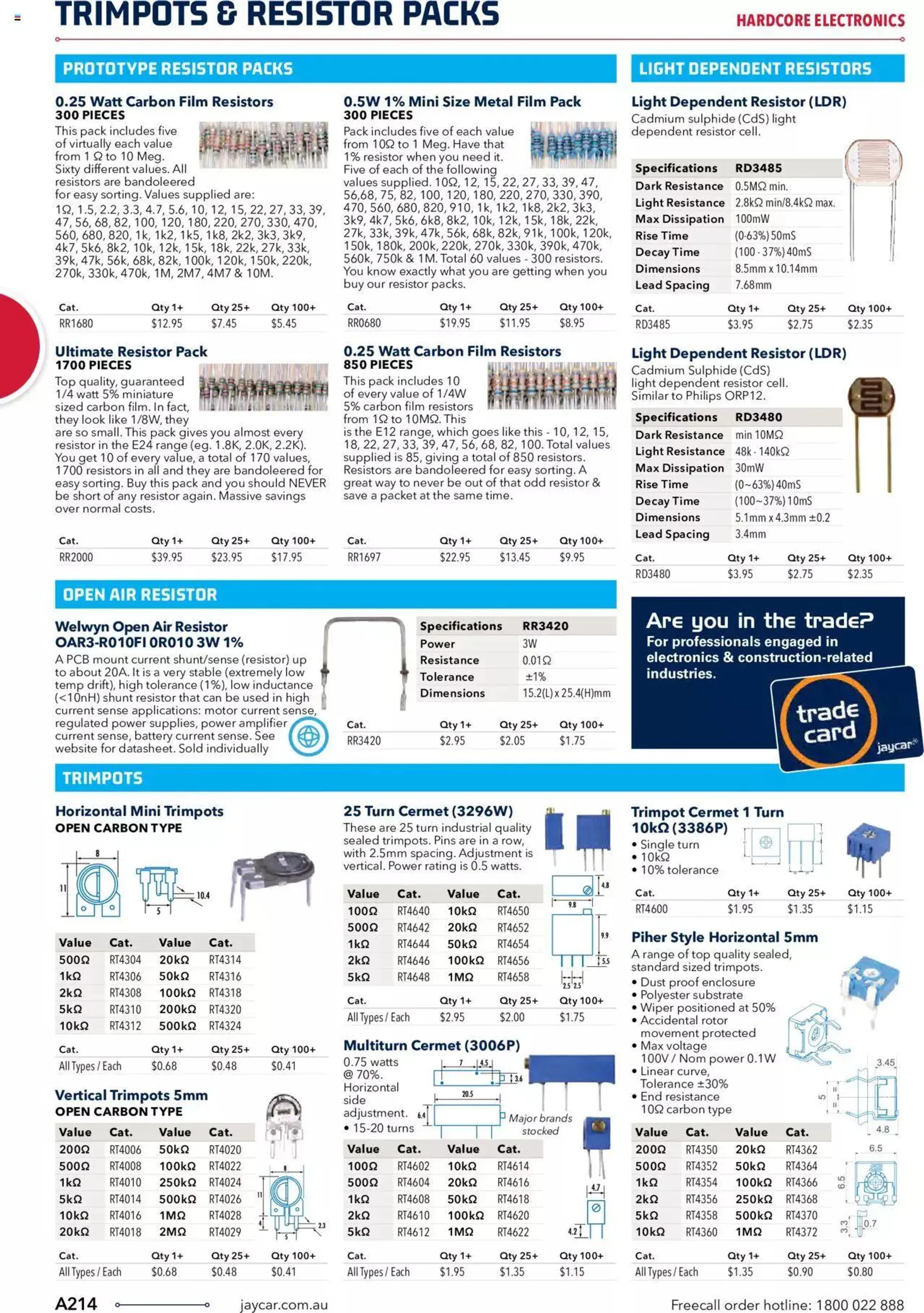 Jaycar Catalogue 2021/22 Engineering And Scientific Catalogue Back - 213