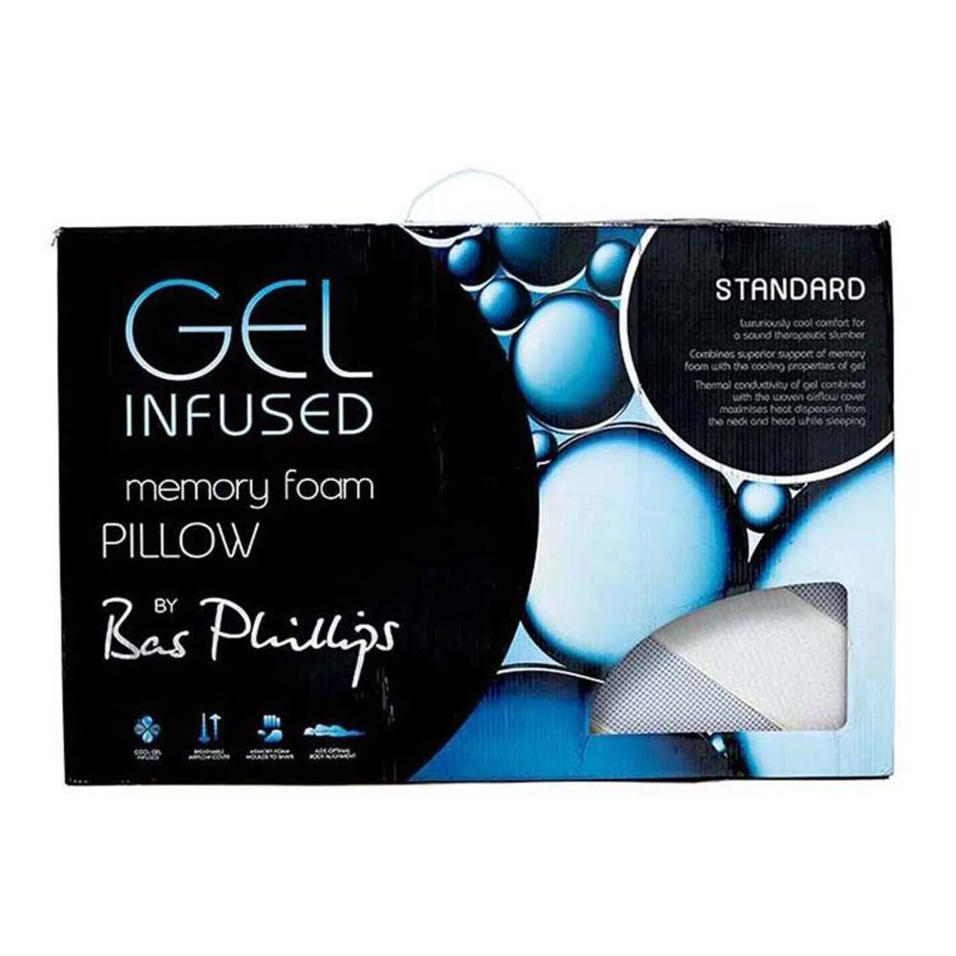 Bas Phillips Gel Infused Memory Foam Standard Pillow Standard