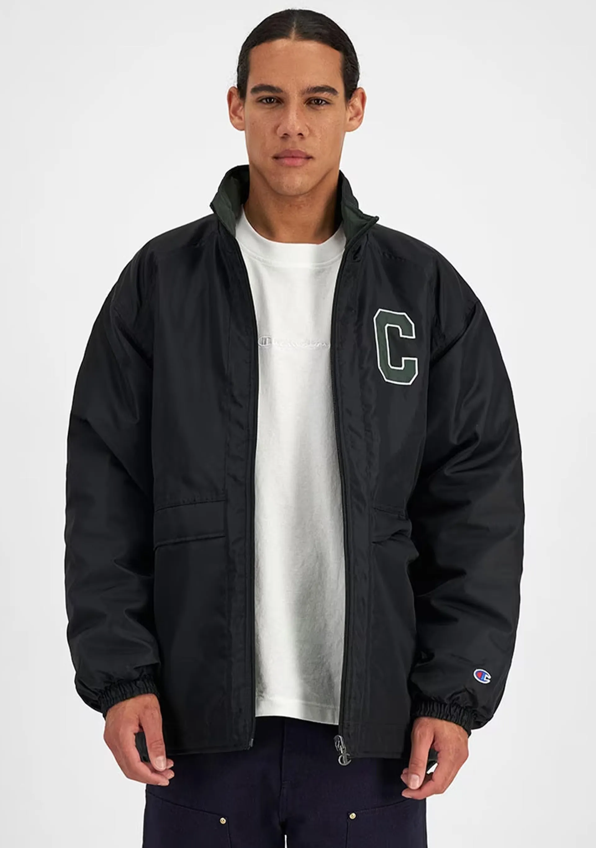 Champion Mens ReBound Reversible Parker Puffer Jacket AUVXN BLK