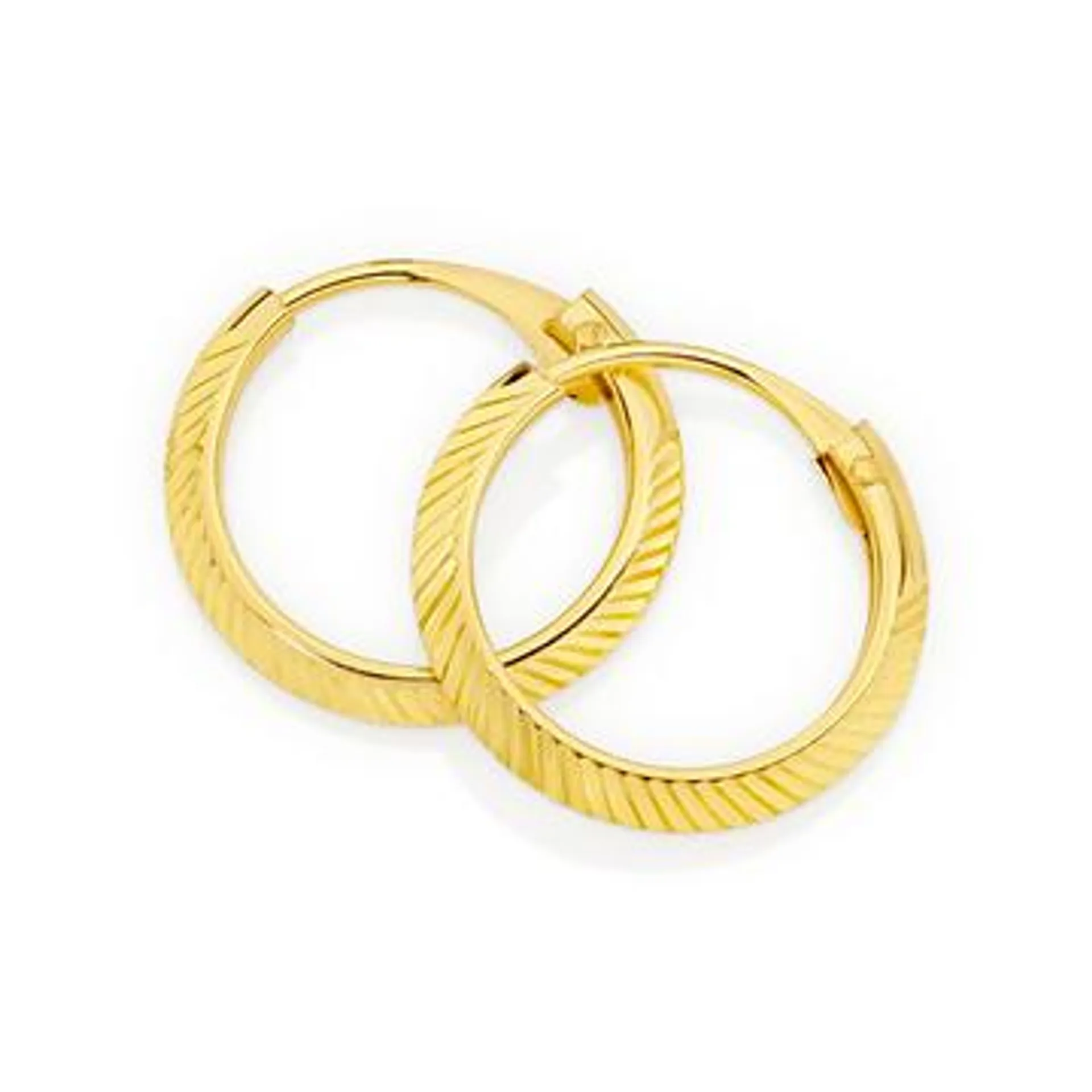 9ct Gold 1.5x9mm Flexi Hoop Earrings