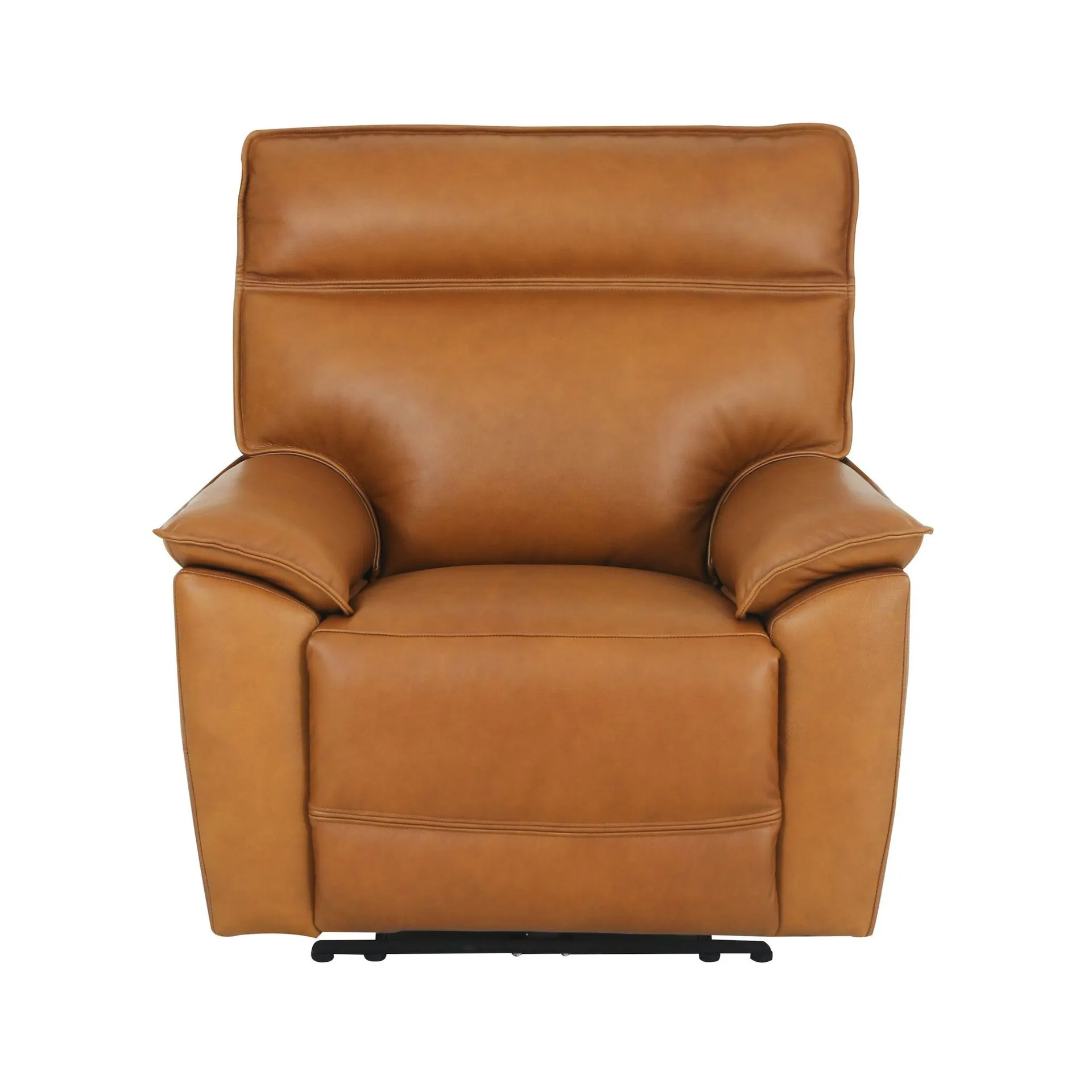 Dillon 1 Seater Recliner Leather Light Chestnut