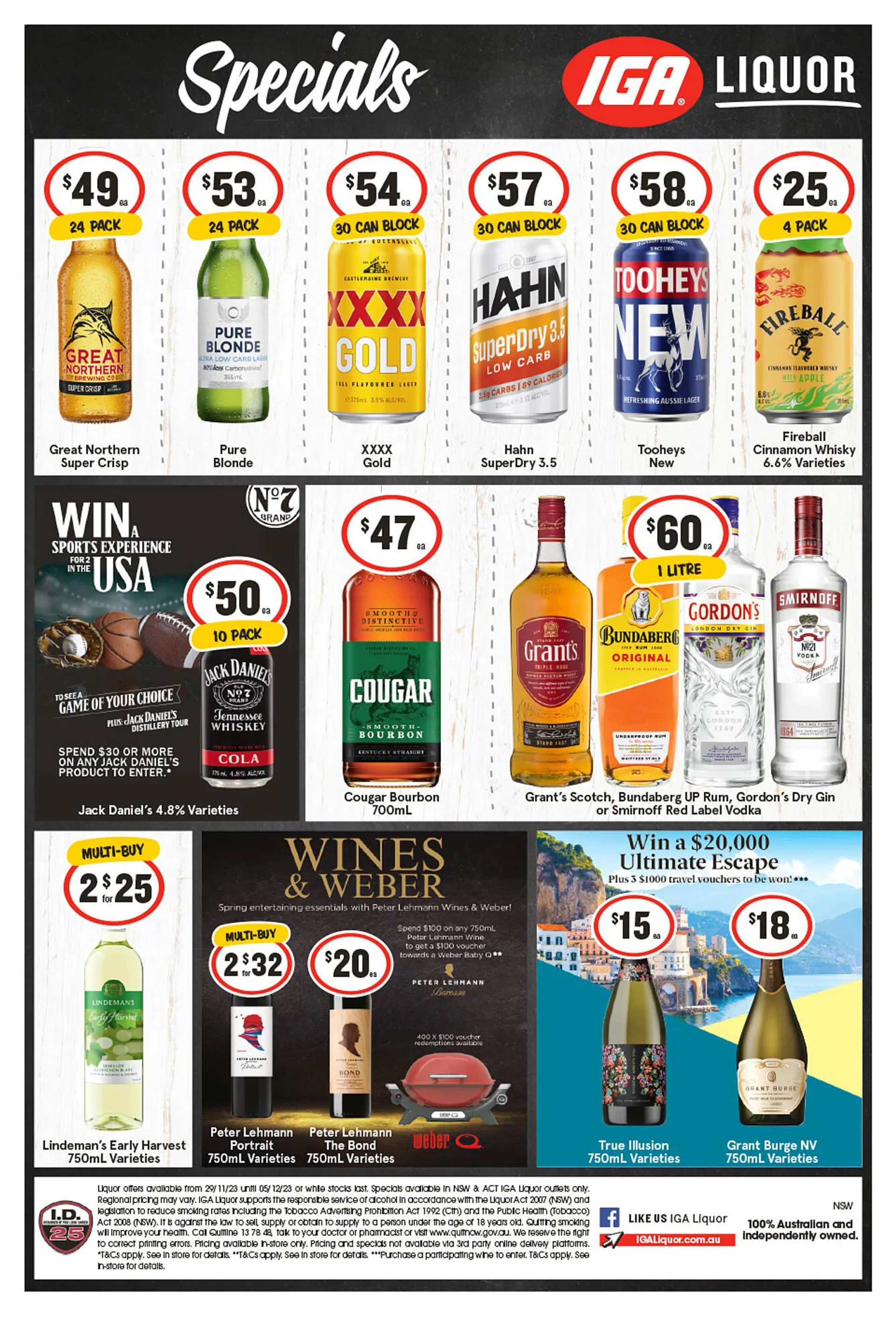 IGA Liquor catalogue