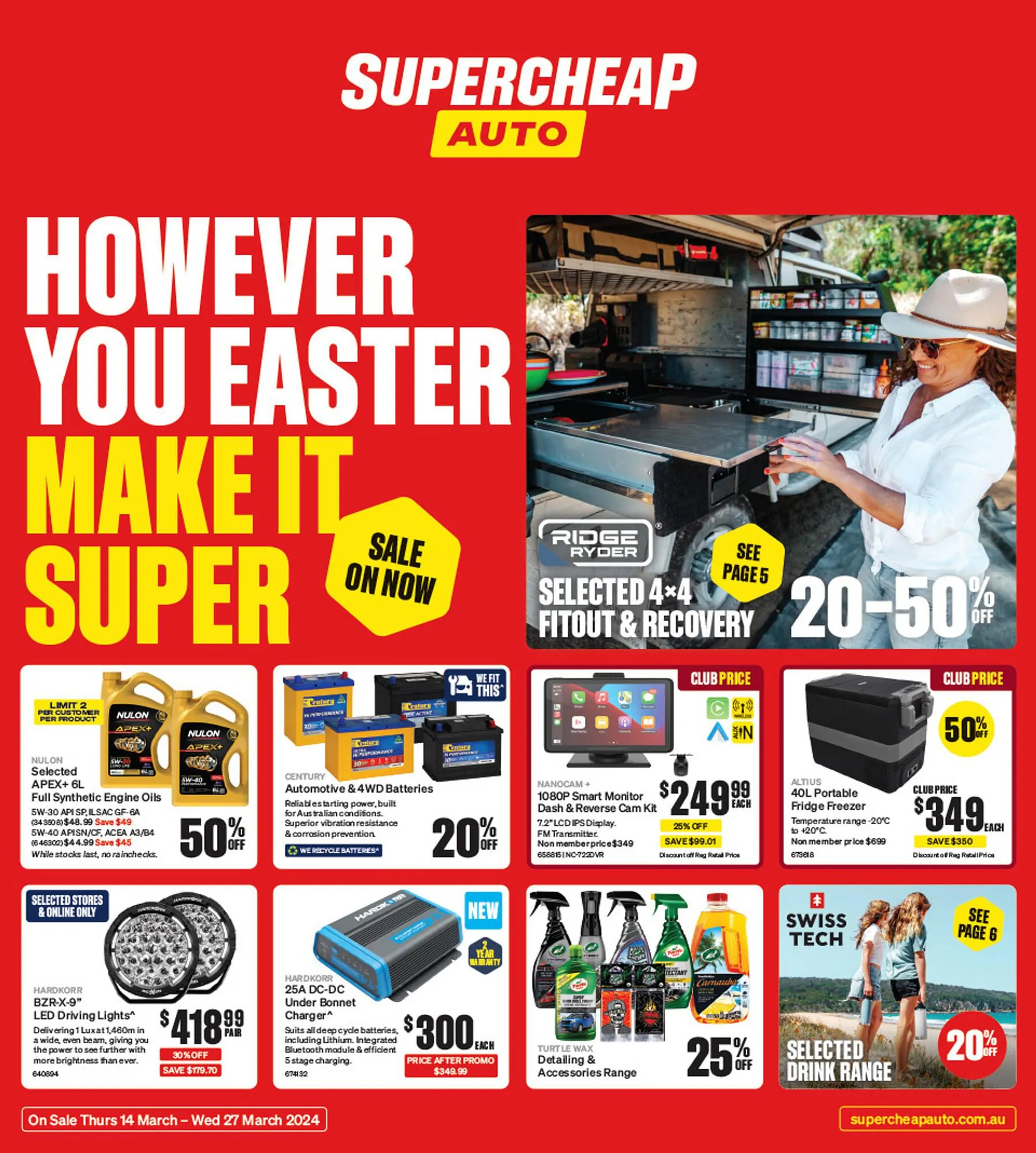 SuperCheap Auto catalogue - Catalogue valid from 14 March to 27 March 2024 - page 1