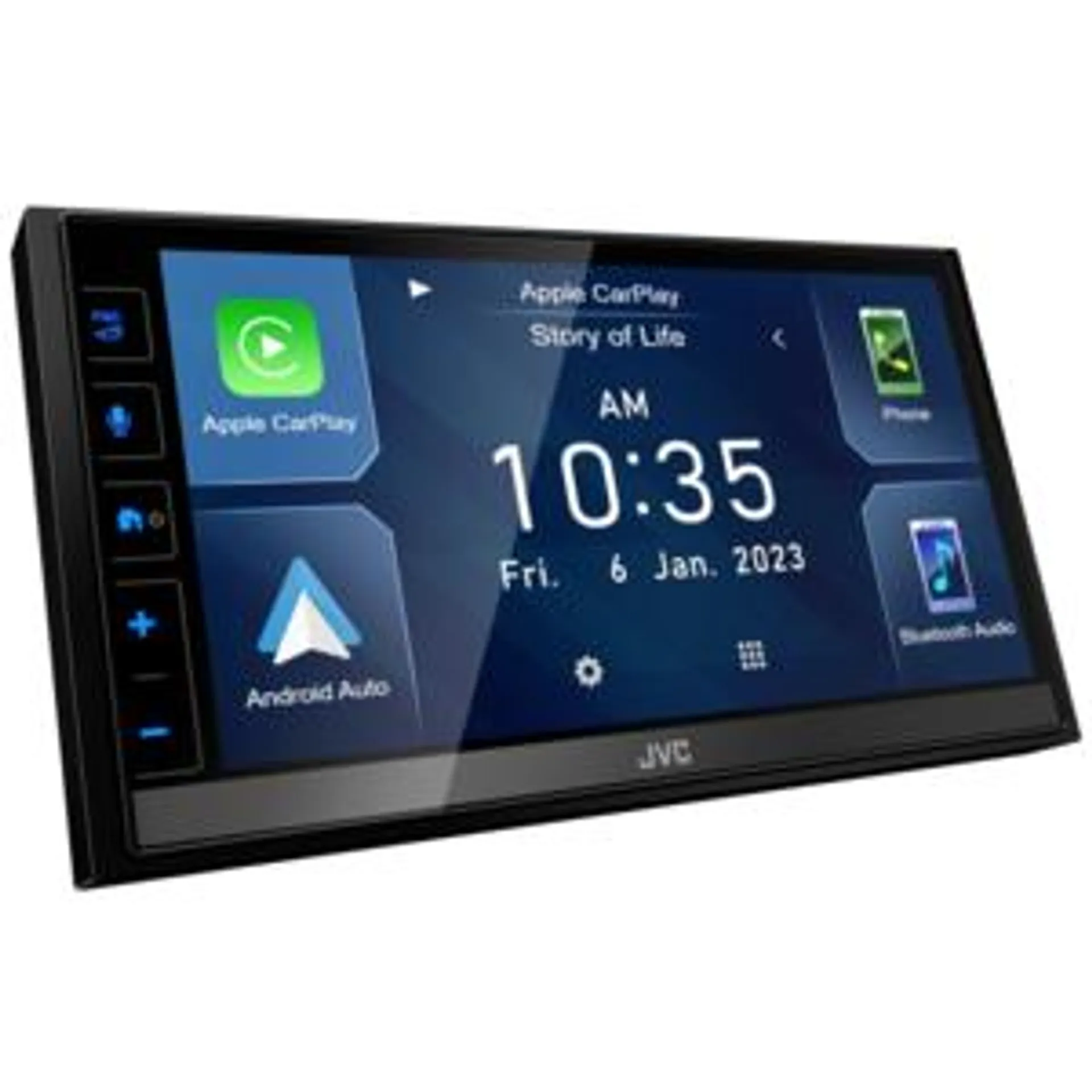 JVC 6.8in 200W Head Unit W/Wirless Car Play Android Auto Receiver - KW-M785BW