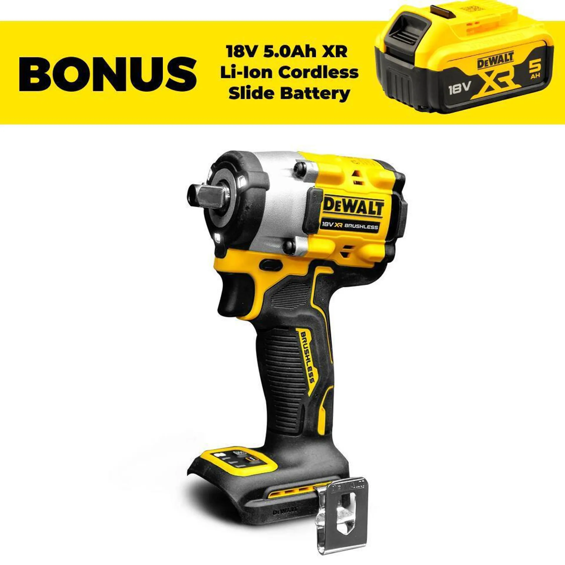 DeWalt DCF922N-XJ 18V XR Cordless Brushless 1/2" Pin Detent Impact Wrench - Skin Only