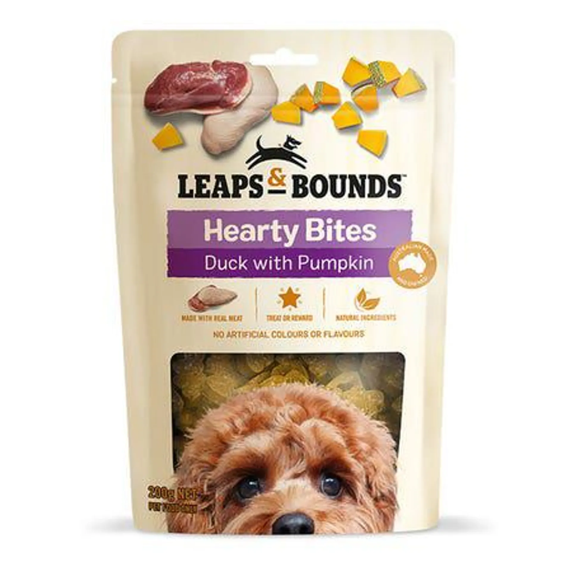 Leaps & Bounds Duck With Pumpkin Dog Hearty Bites 200g