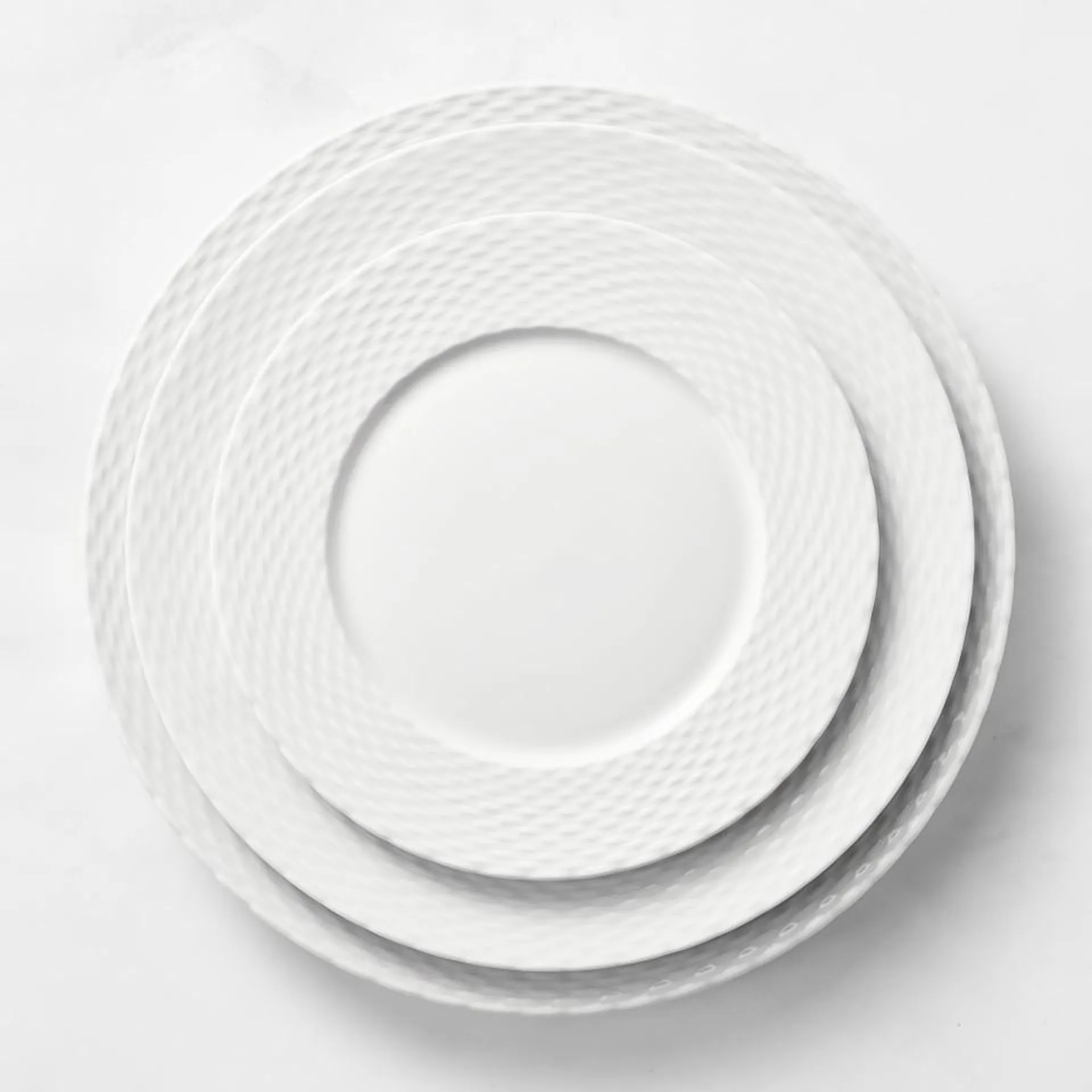 Pillivuyt Basketweave Porcelain Dinner Plate