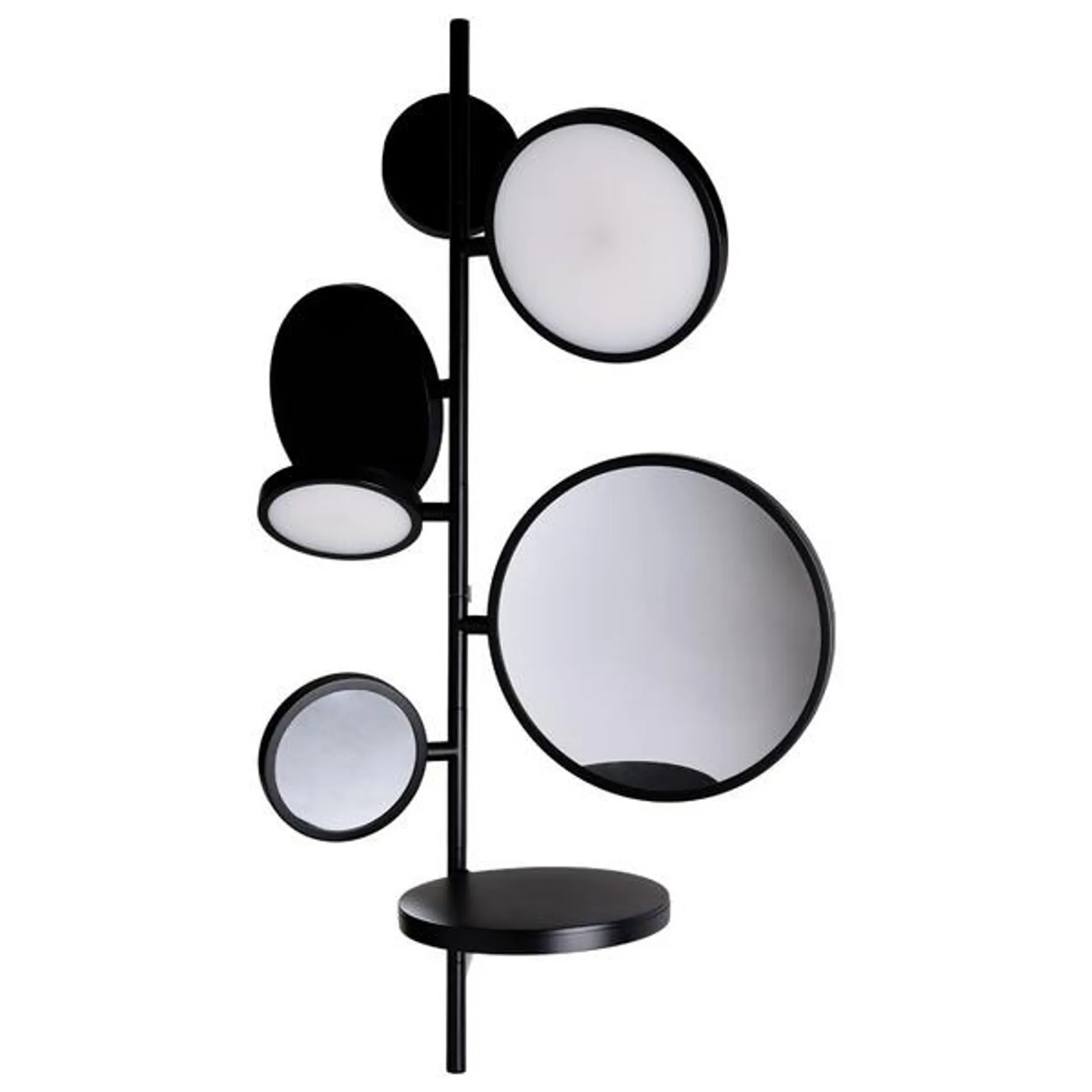 DCW Editions Tell Me Stories 2 Light Wall Lamp with Mirrors - Black TMSLED2BLK