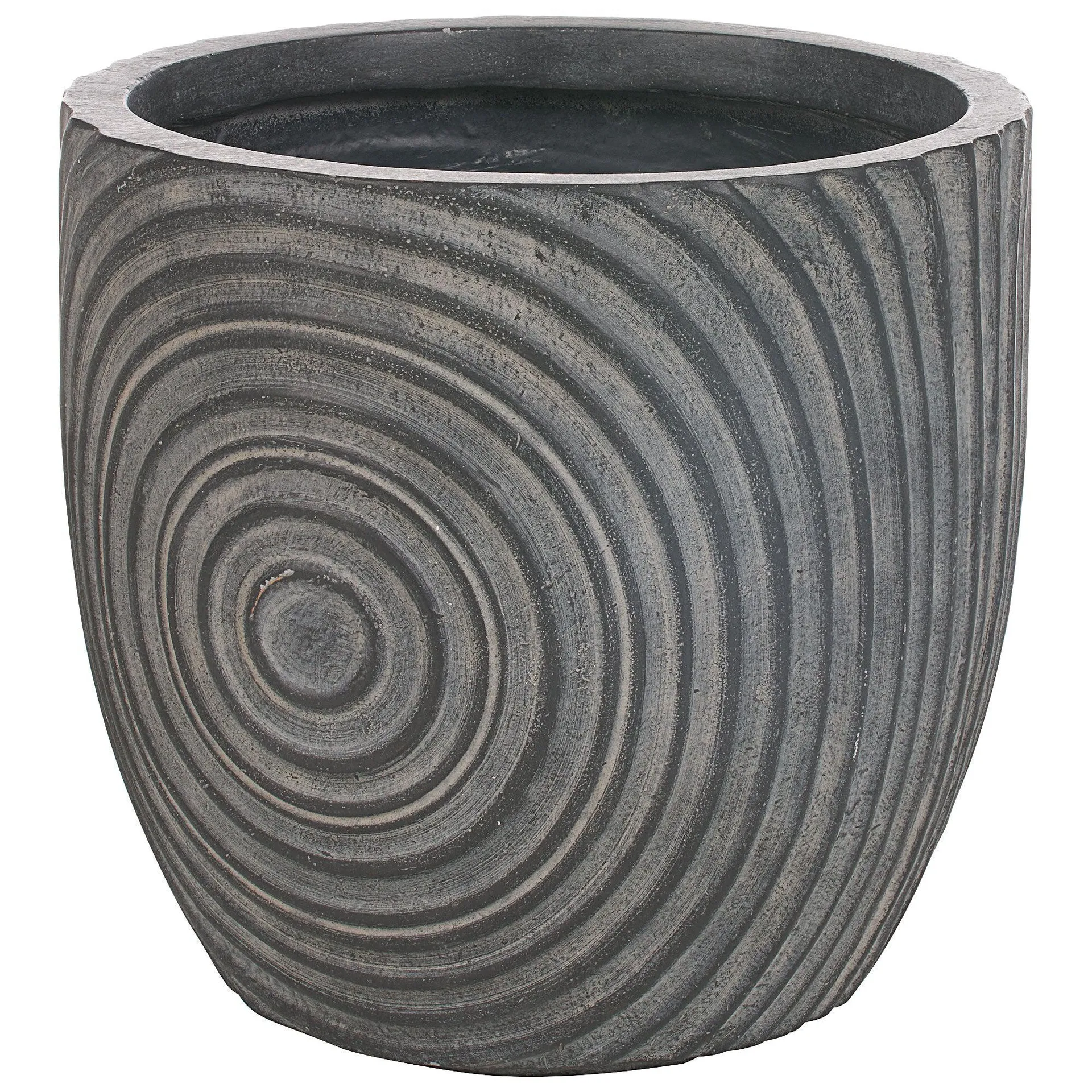 Fibre Clay Pot Circle Pattern Medium