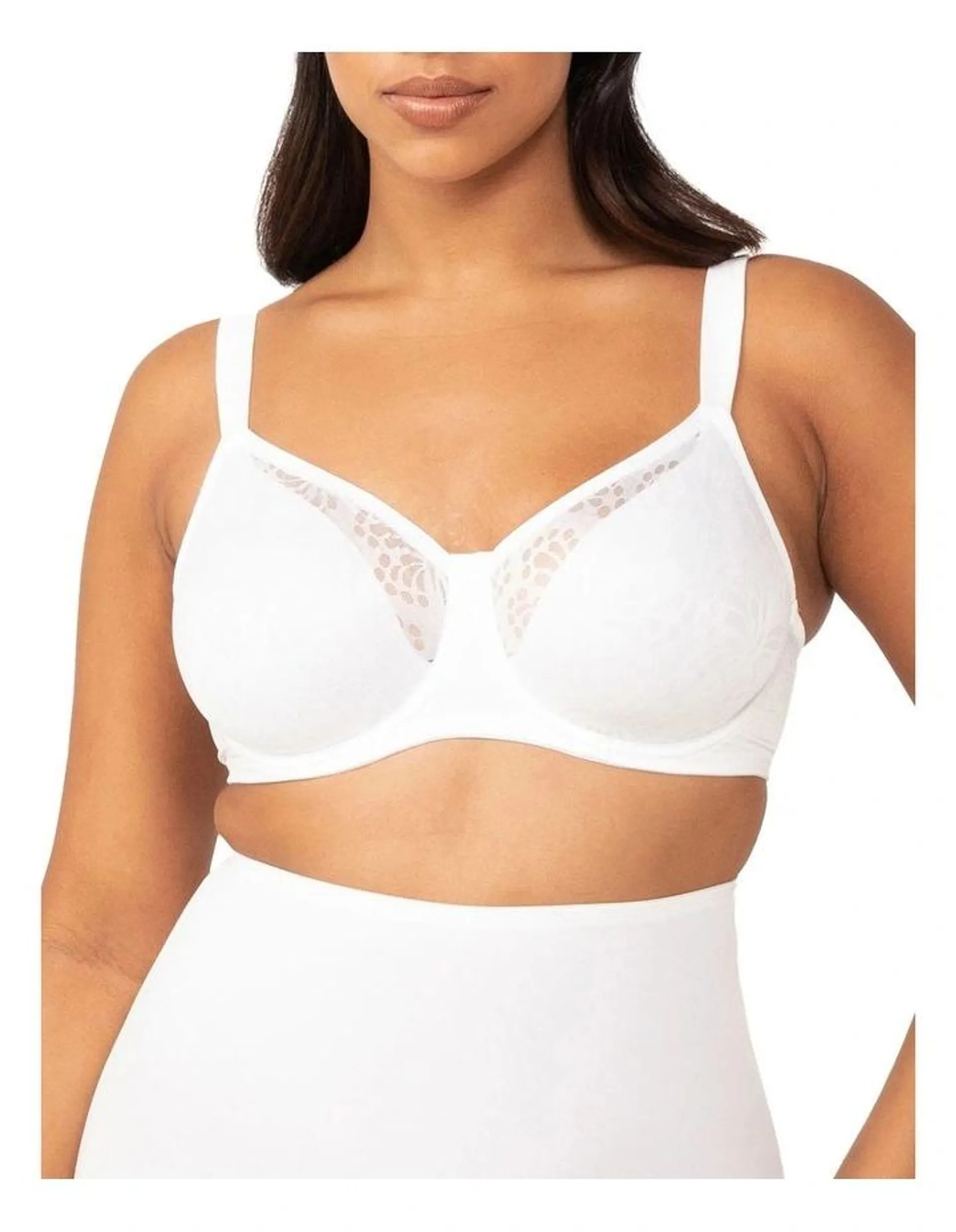 Lacy Minimiser Bra in White