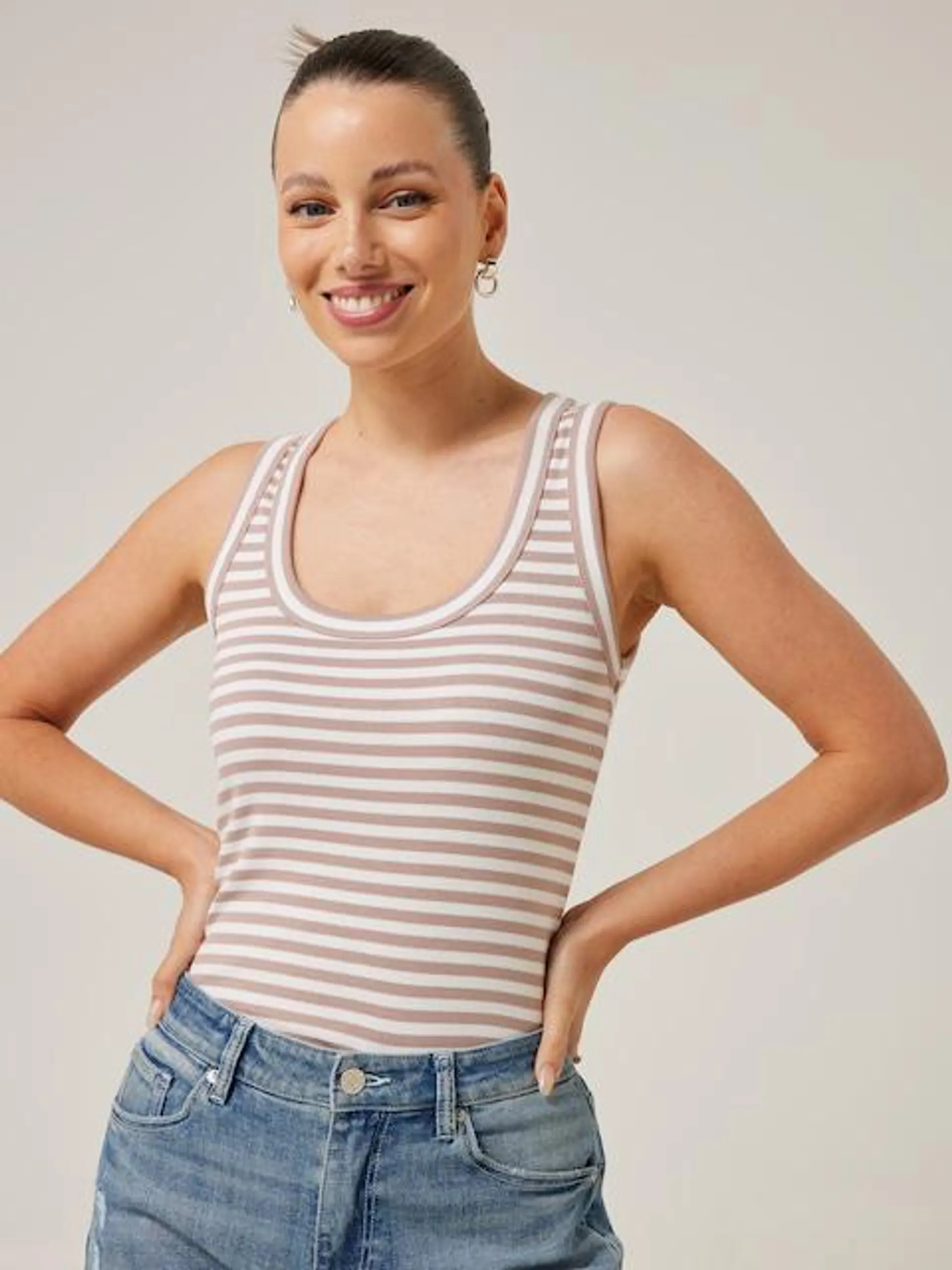 Just Jeans Kate Scoop Neck Rib Tank