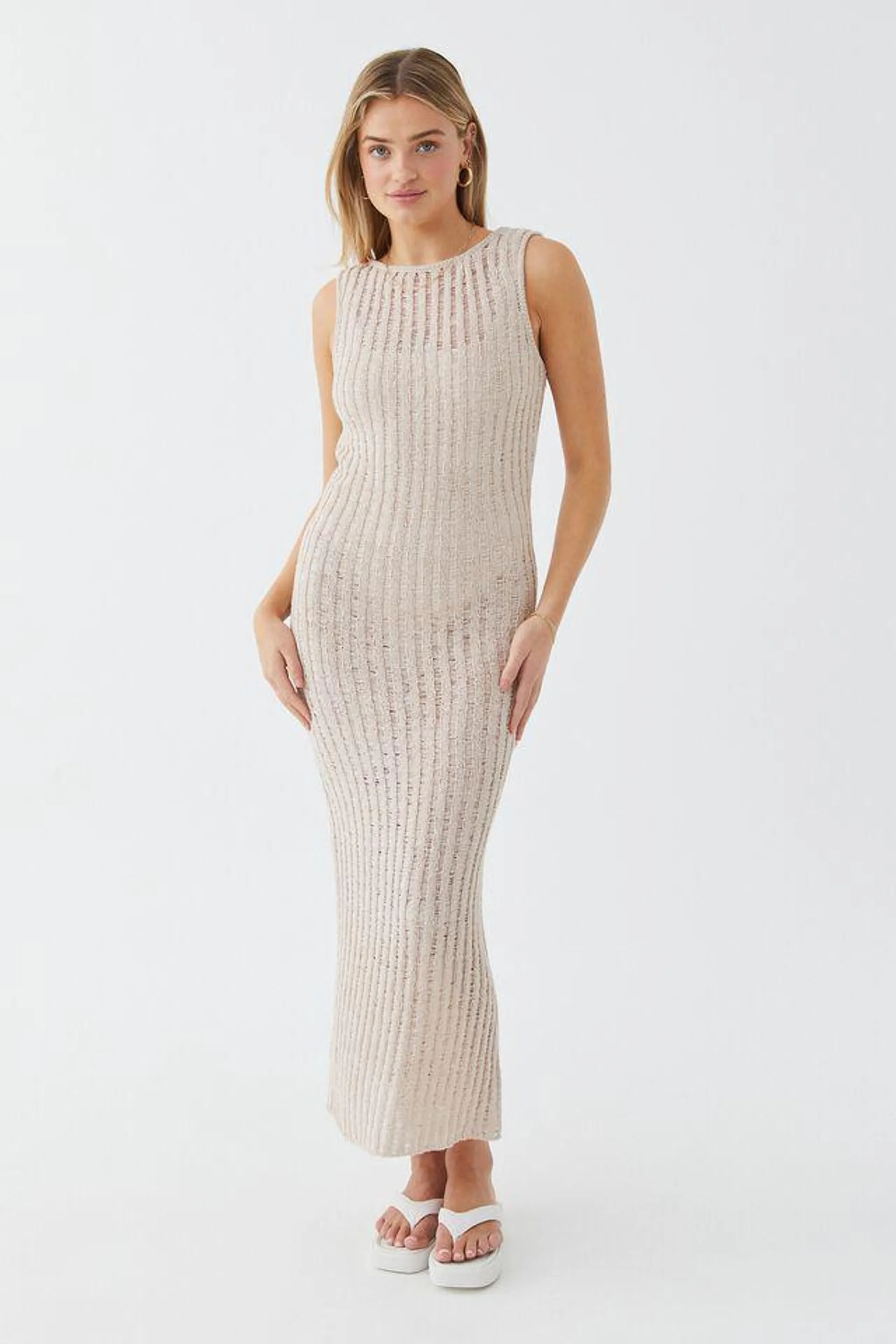 Nadia Open Knit Maxi Dress