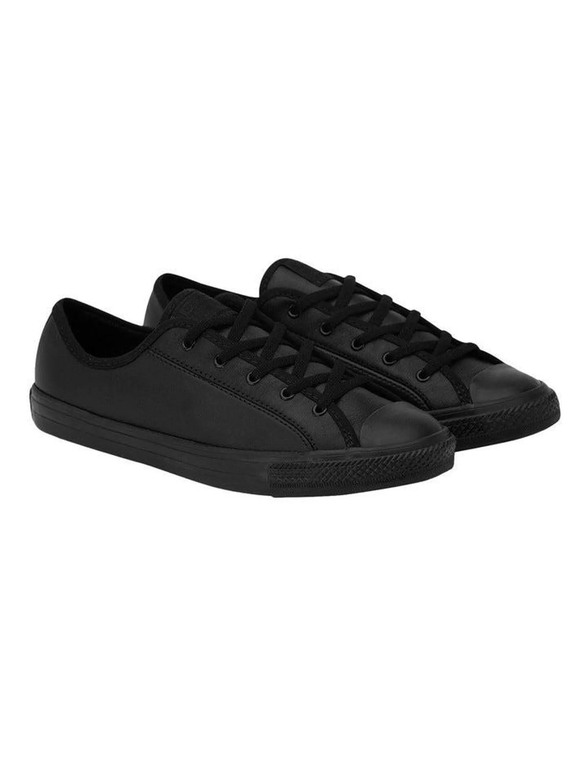 CONVERSE CHUCK TAYLOR DAINTY LEATHER - WOMEN - BLACK/BLACK