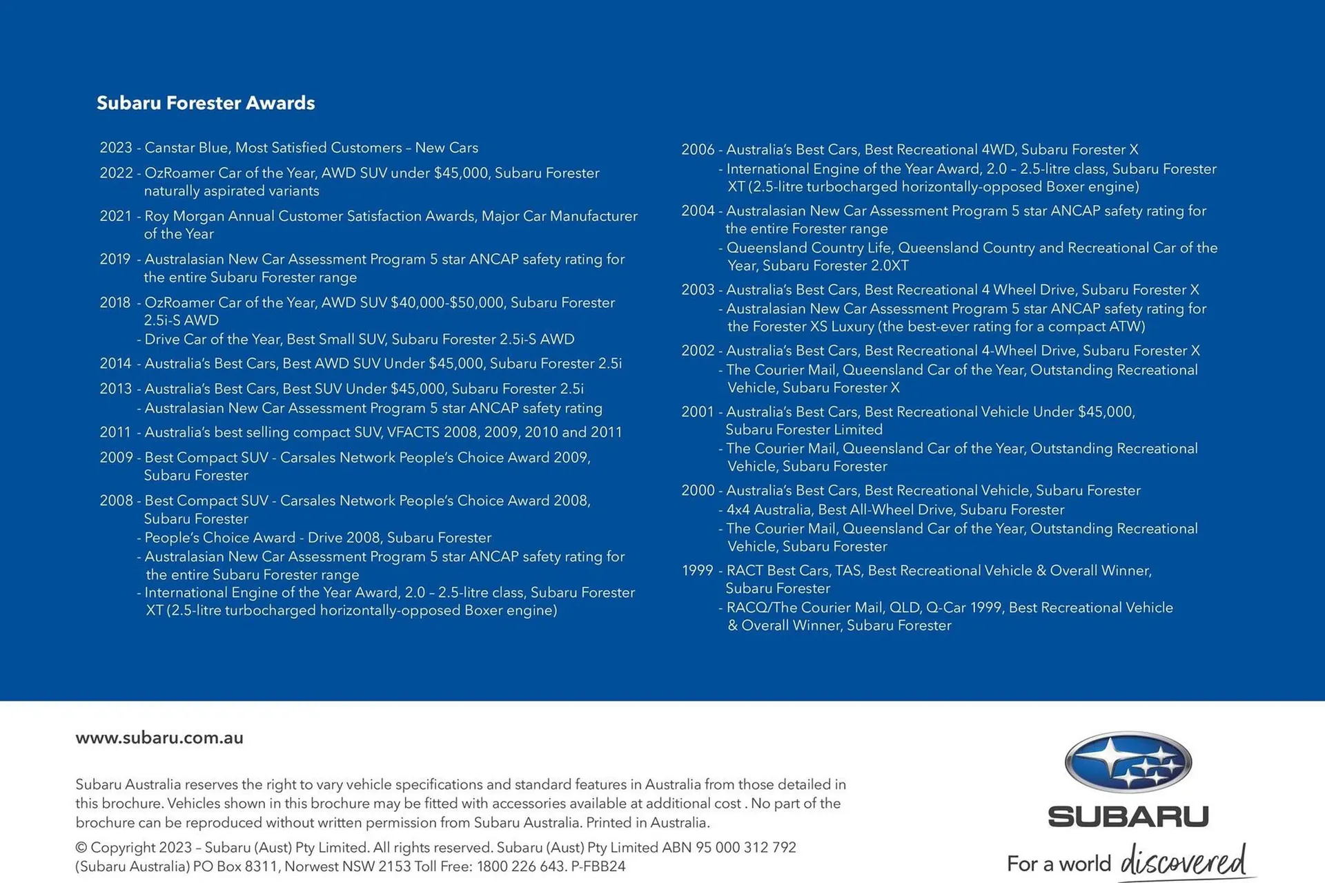 Subaru catalogue - Catalogue valid from 21 December to 31 December 2024 - page 56