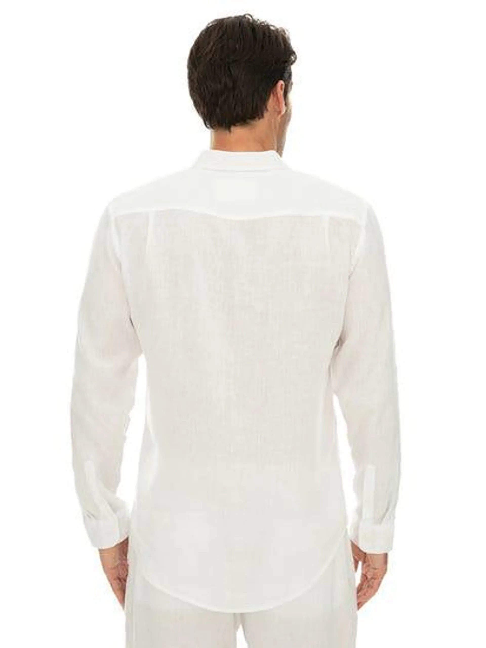 Riley Adams White Linen Shirt