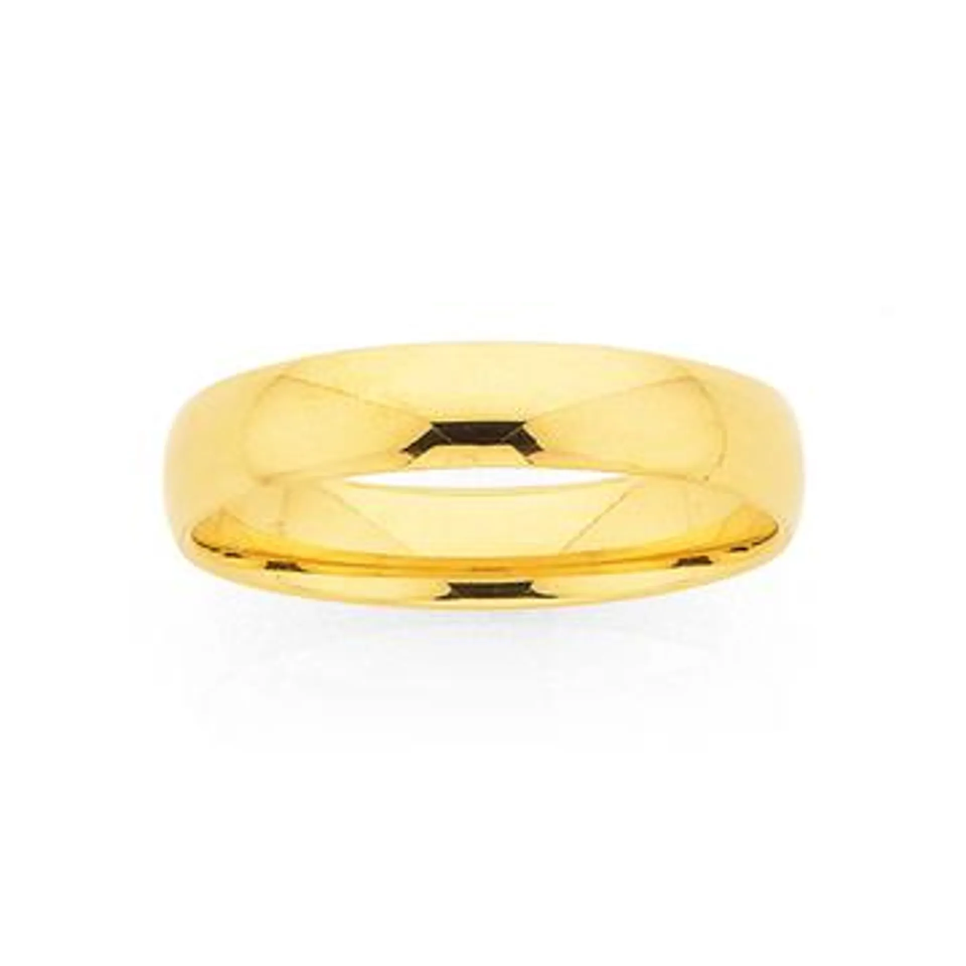 9ct Gold 4mm Width Half Round Wedding Band