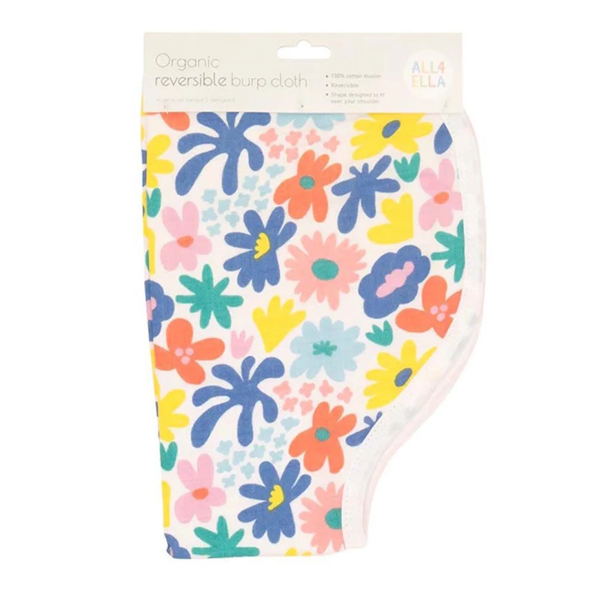 All4Ella Burp Cloth Bright Floral