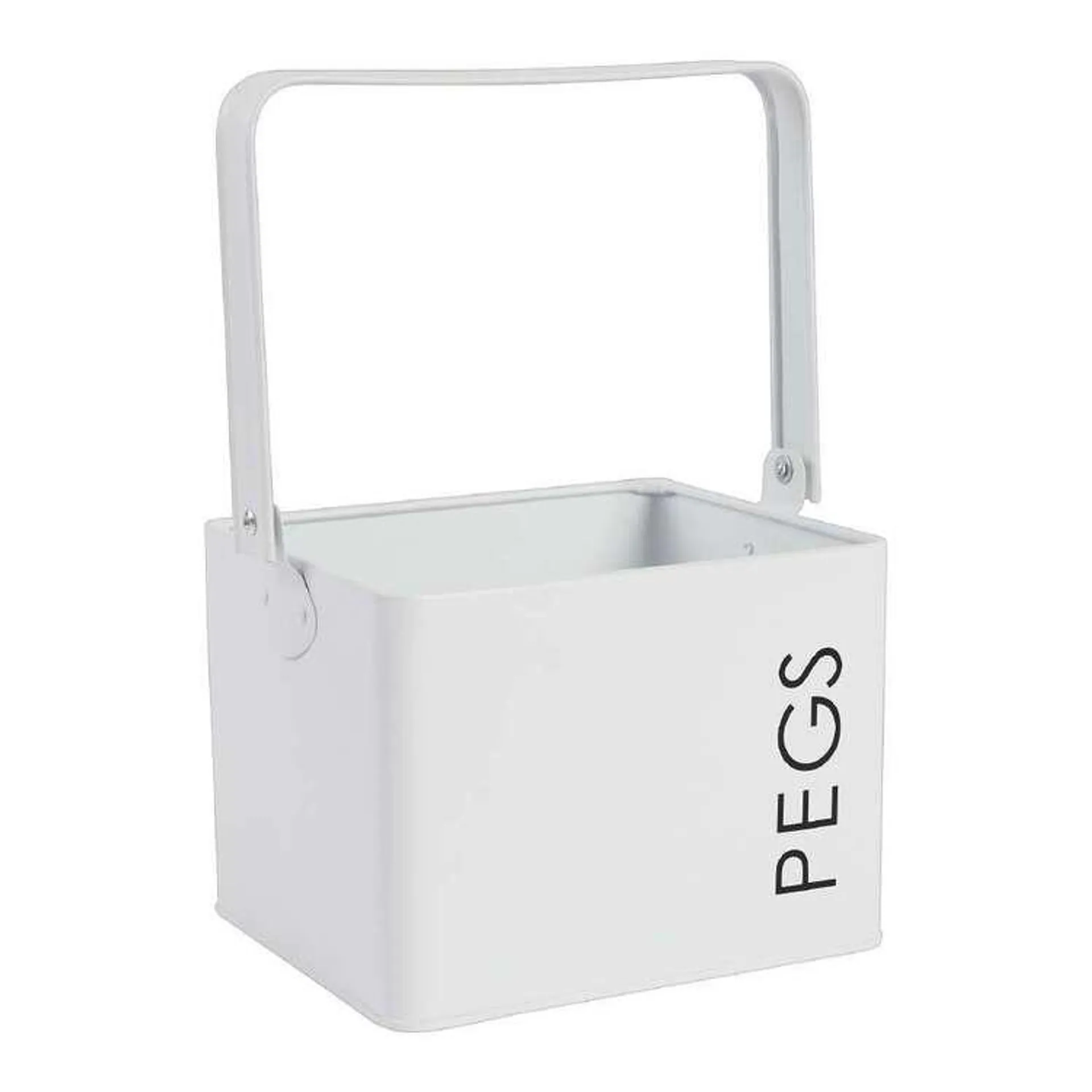 Living Space Peg Caddy White 18 x 15.5 x 13 cm