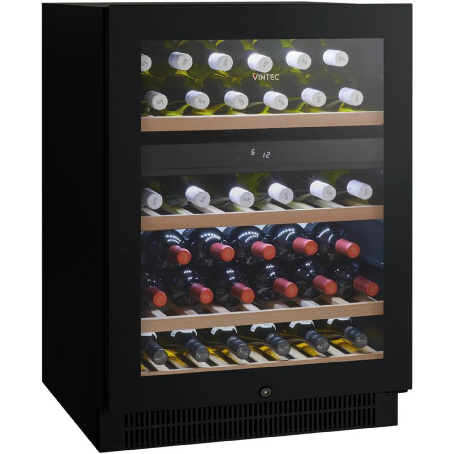 Vintec VWD050SBBX 50 Bottle Dual Zone Wine Cabinet