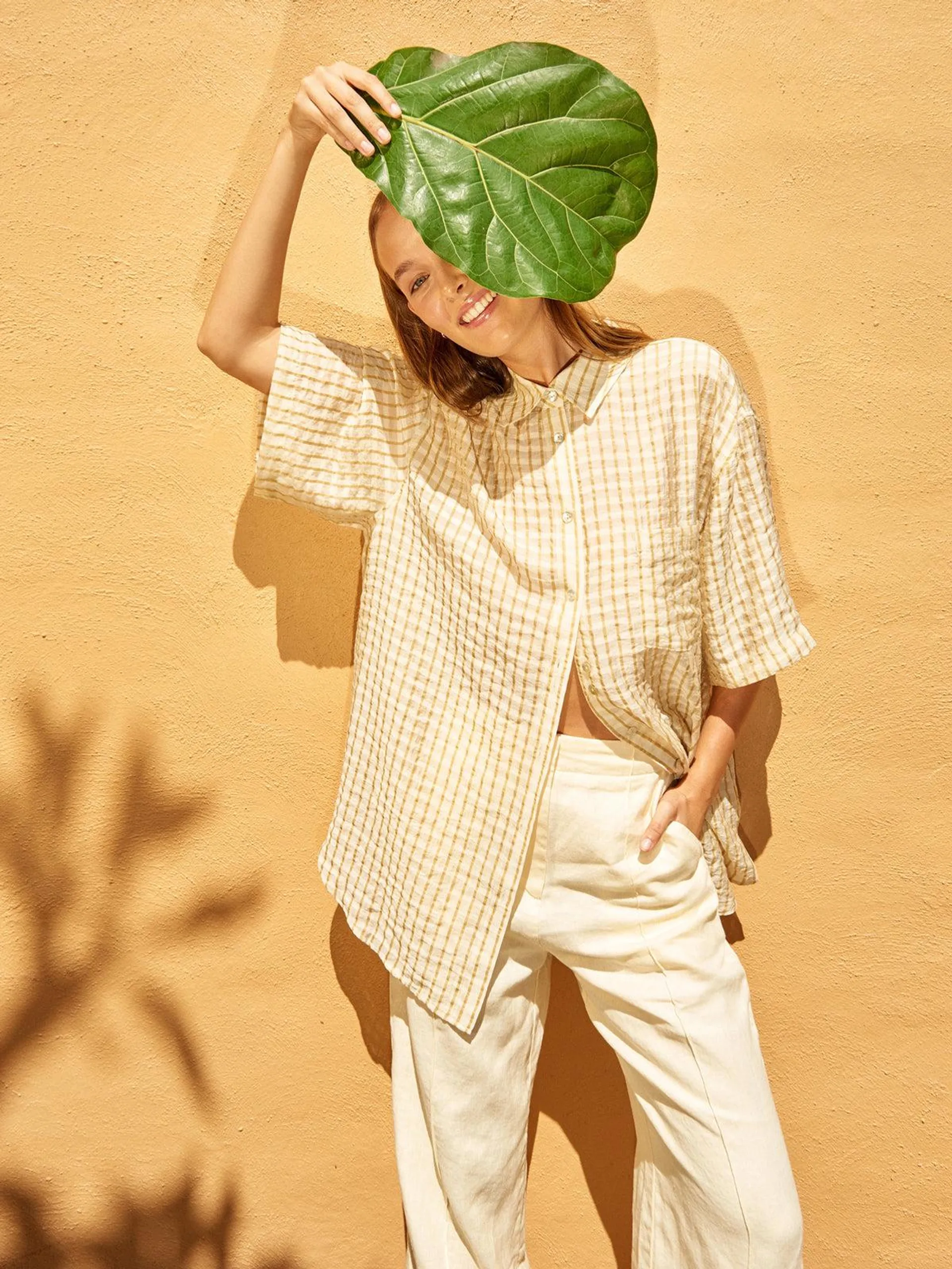 Meadow Shirt in Honey Plaid