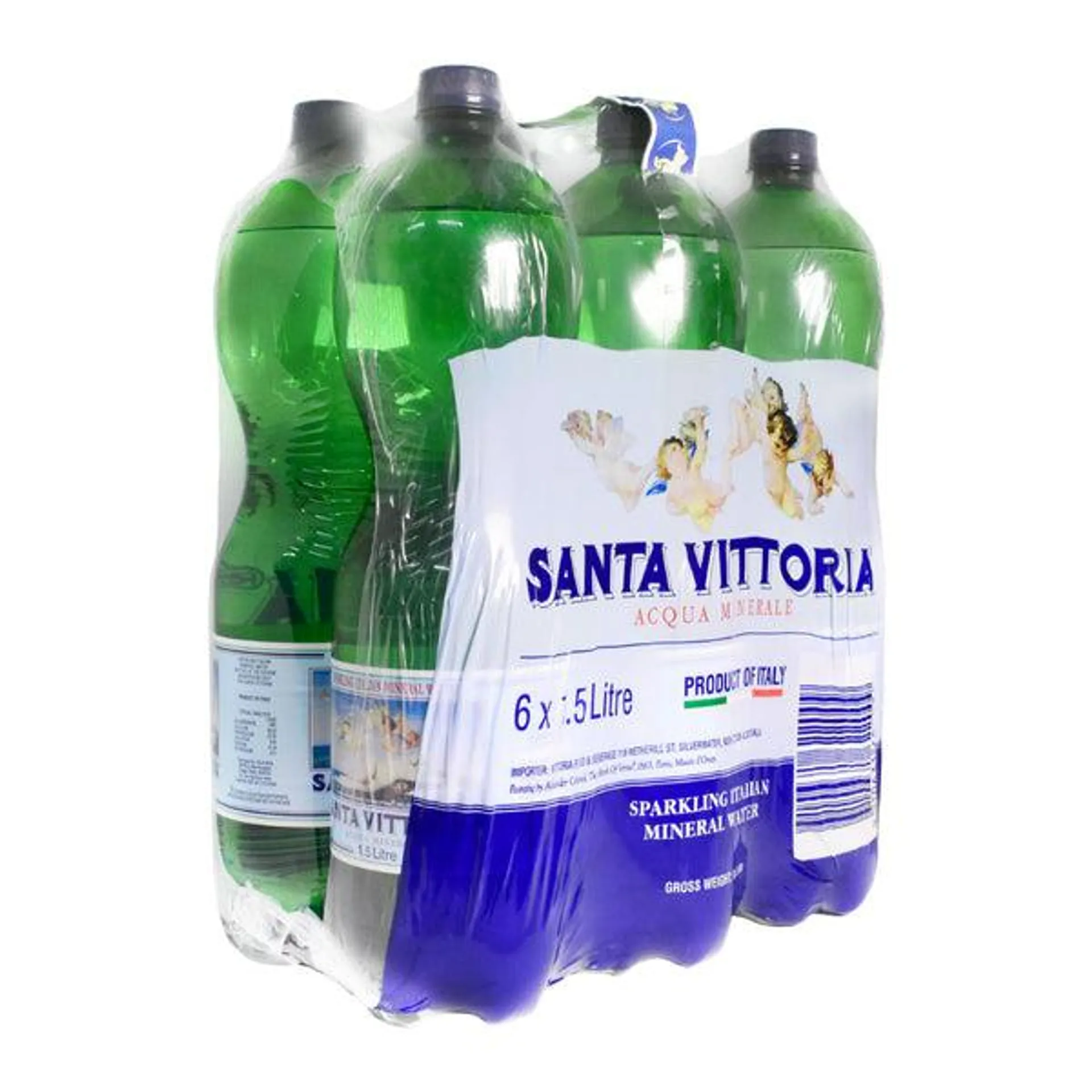 Santa Vittoria Sparkling Italian Mineral Water 6x1.5L