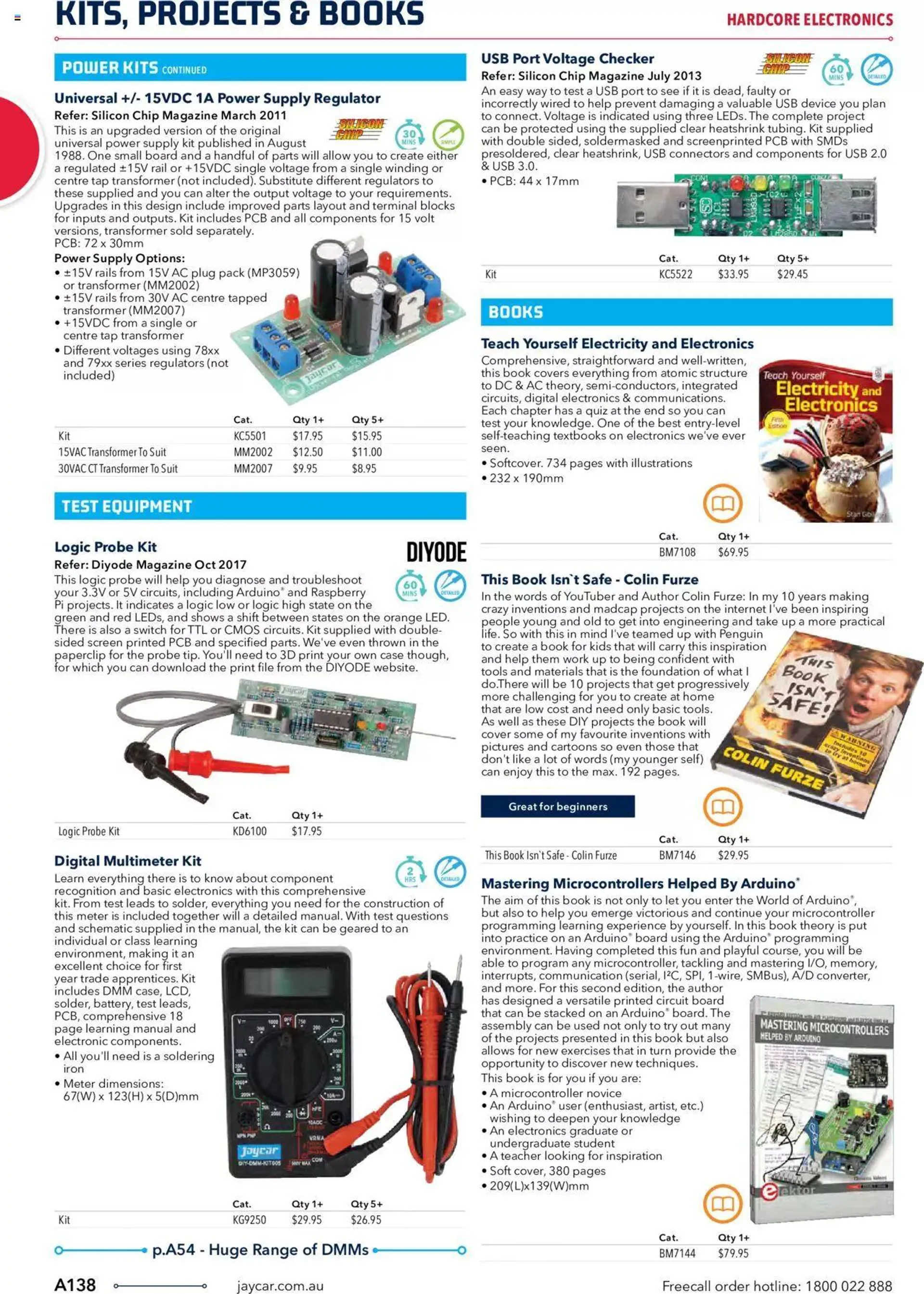 Jaycar Engineering And Scientific Catalogue Back - Catalogue valid from 27 October to 31 January 2024 - page 138