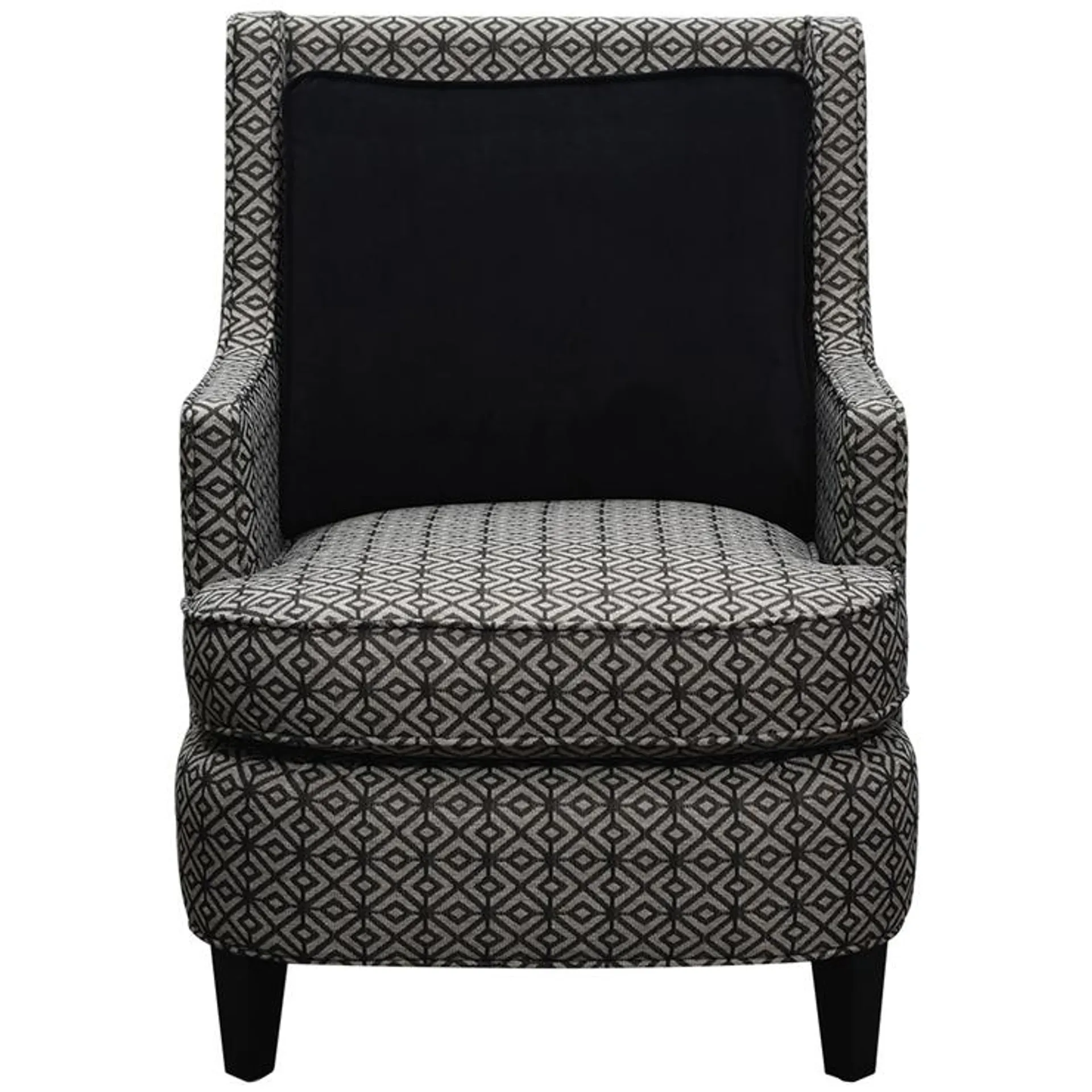 Moran Monet Fabric Chair with Plush Jet Cushion Bolton Ebony