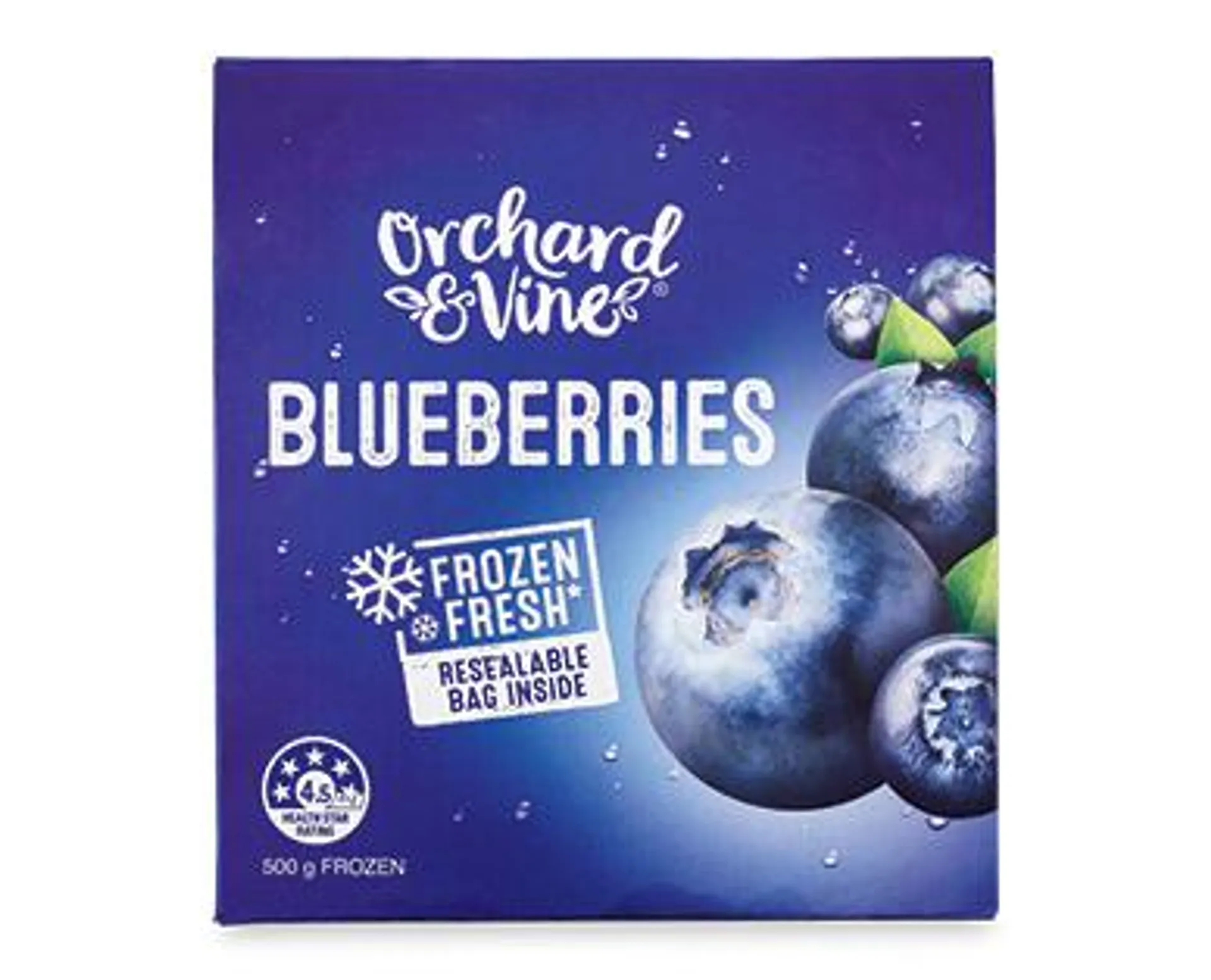 Orchard & Vine Frozen Blueberries 500g