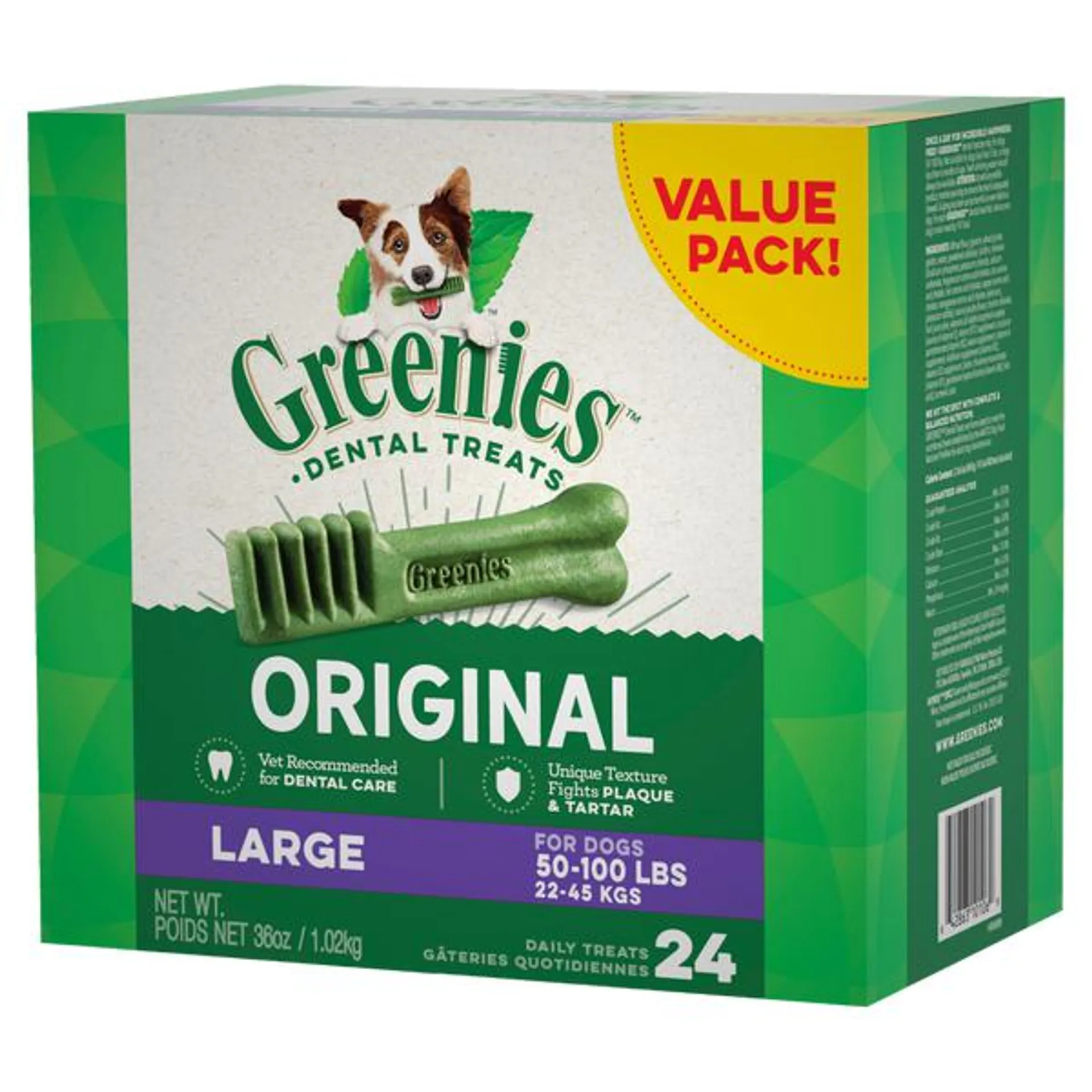 GREENIES - Original Value Pack Large Dog Treat (1kg)