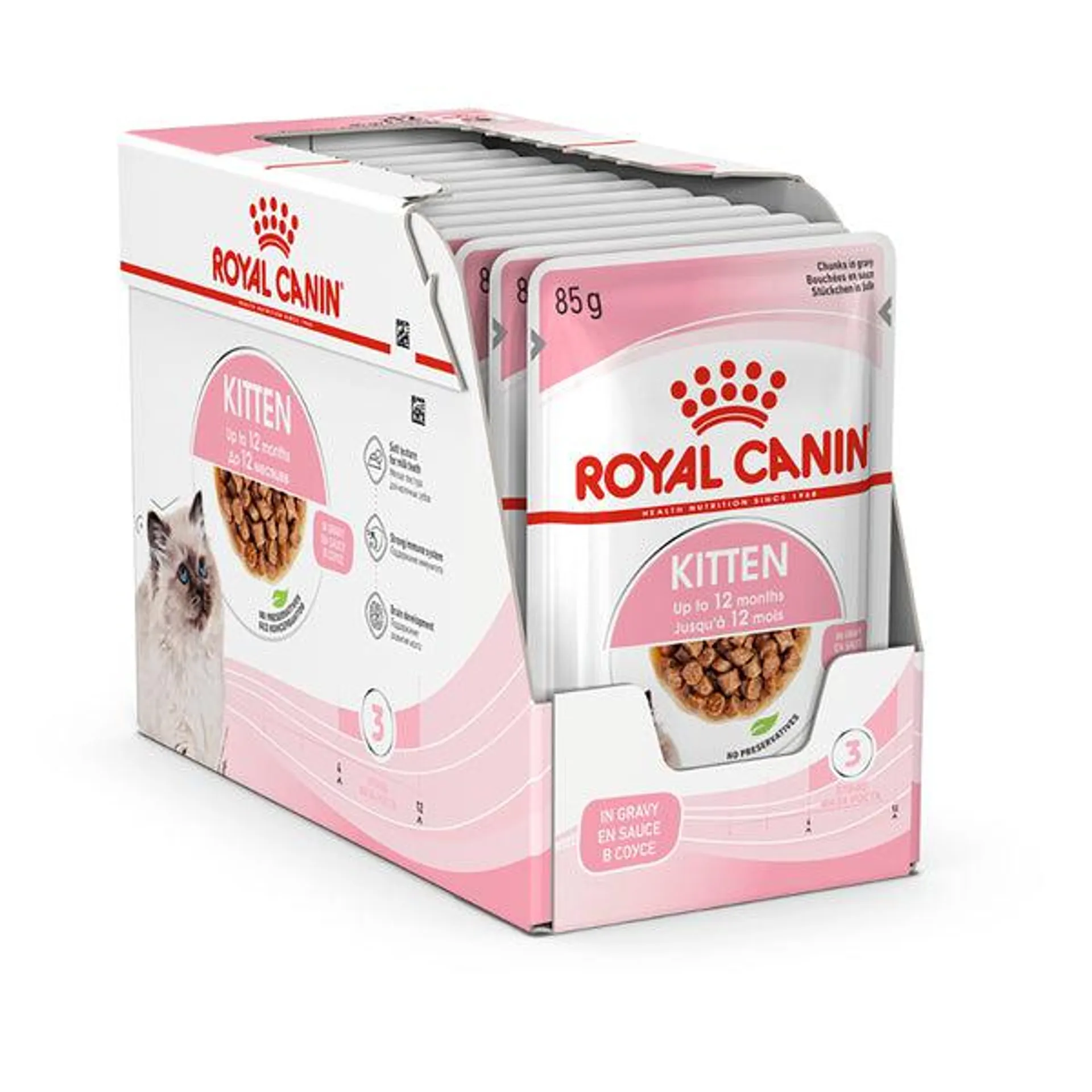 Royal Canin - Kitten in Gravy Cat Wet Food (85g x 12pk)