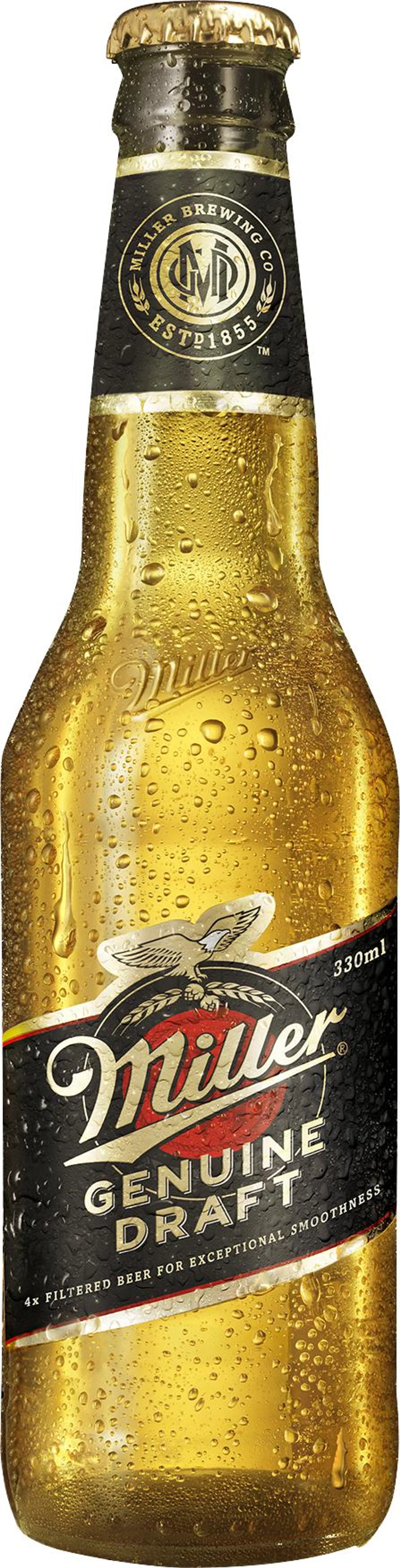 Millers Genuine Draft Bottle 24X330ML