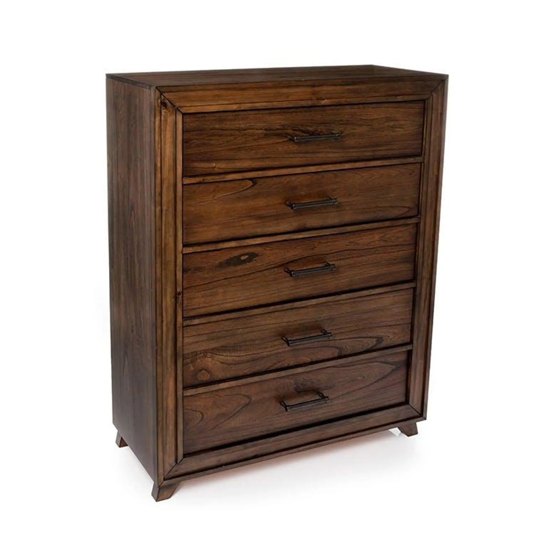 Oregon Tallboy (5 Drawer), Grey Oak