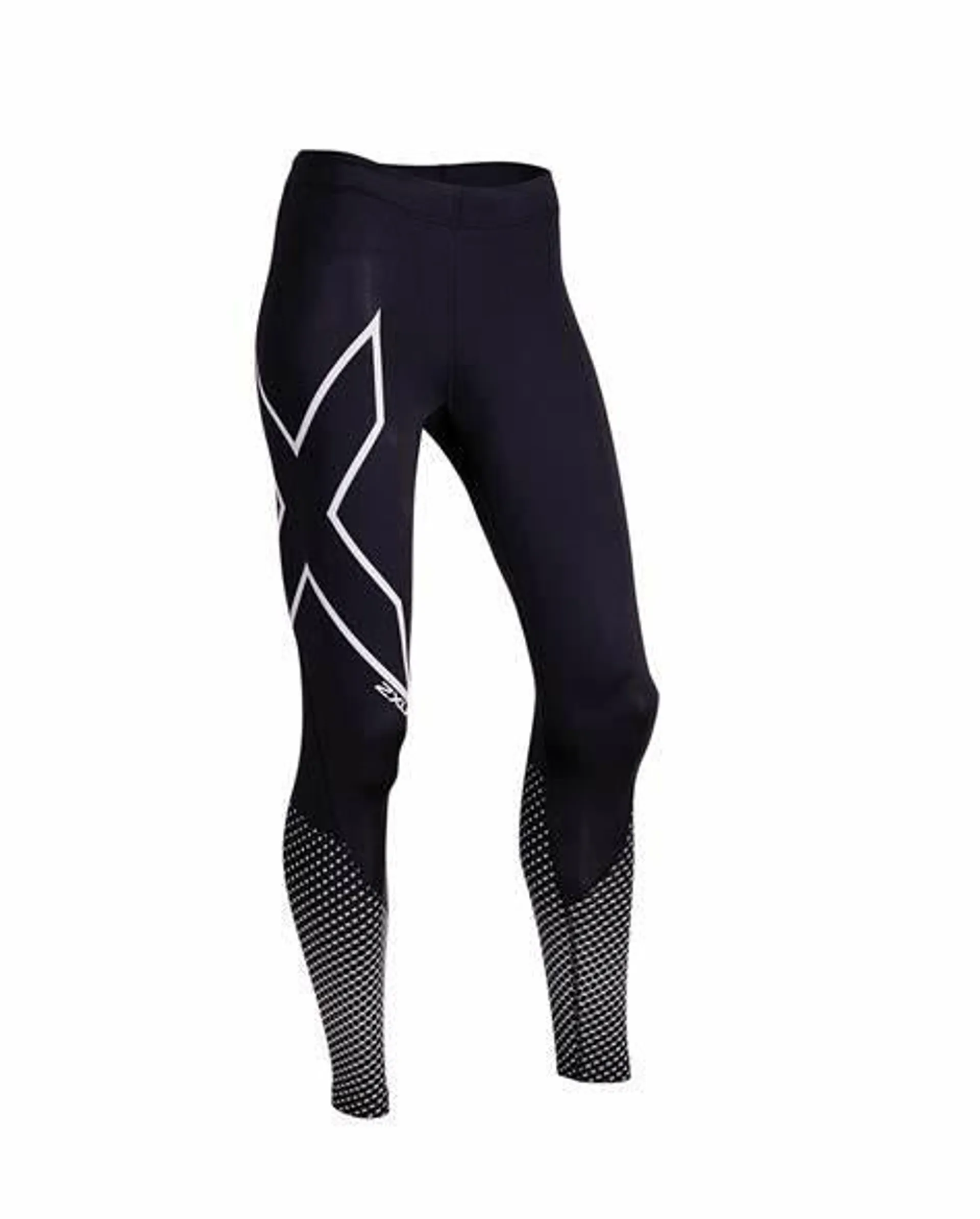 2XU Reflective Full-Length Tights - Womens - BLK/SRF