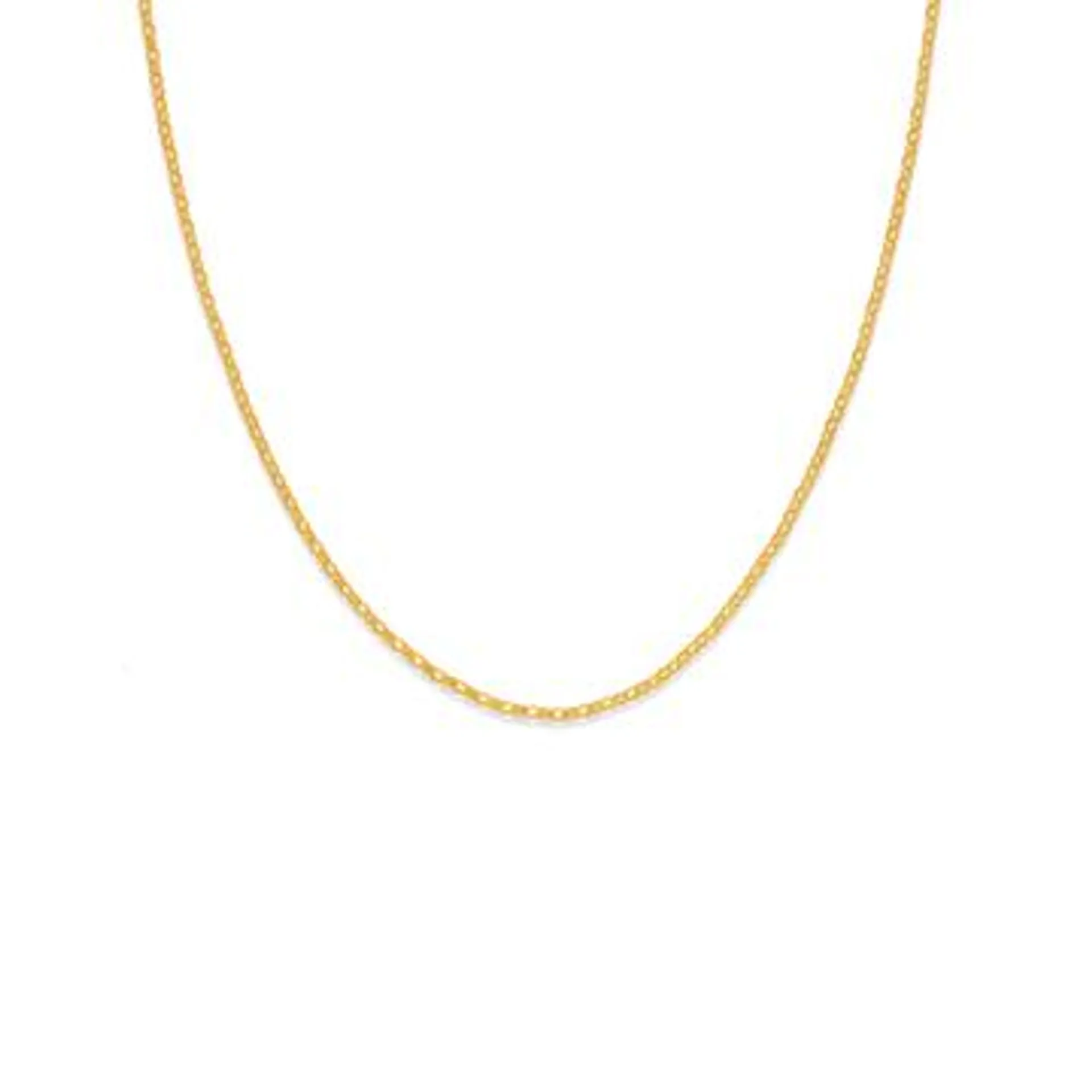 9ct Gold 45cm Solid Round Belcher Chain