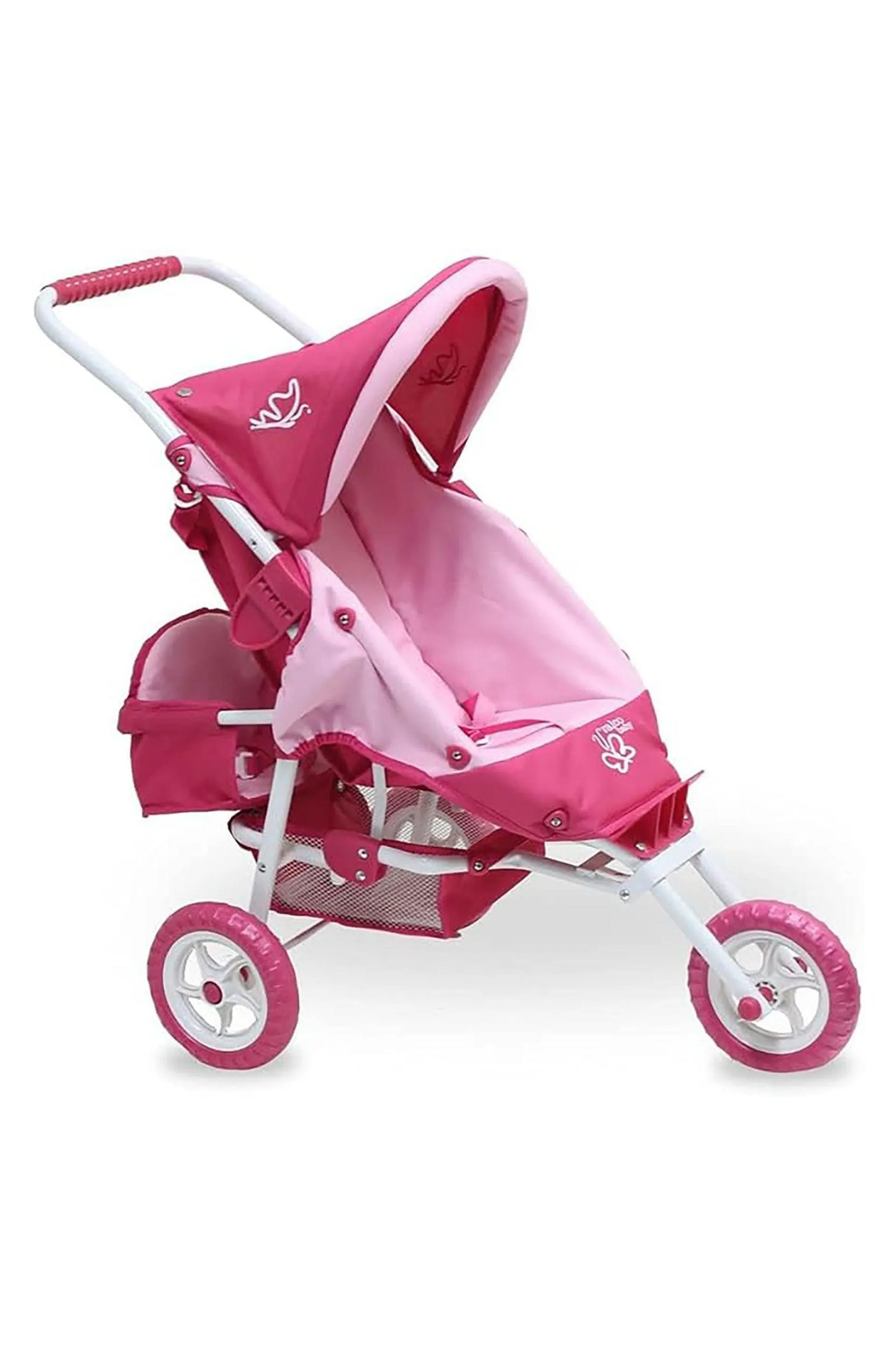 Valcobaby Mini Marathon Doll Stroller with Toddler Seat, Pink