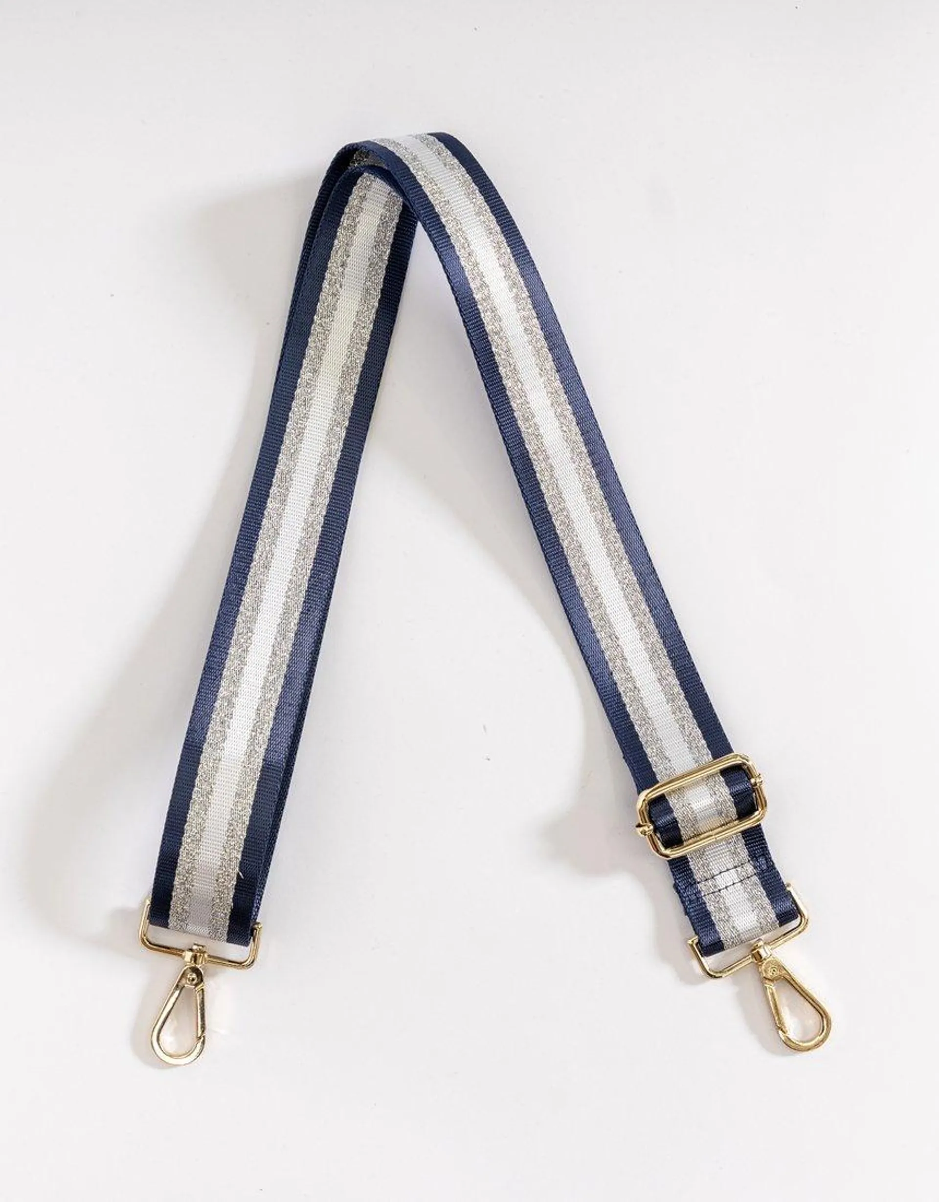 Bag Strap Stripe - Navy/Silver