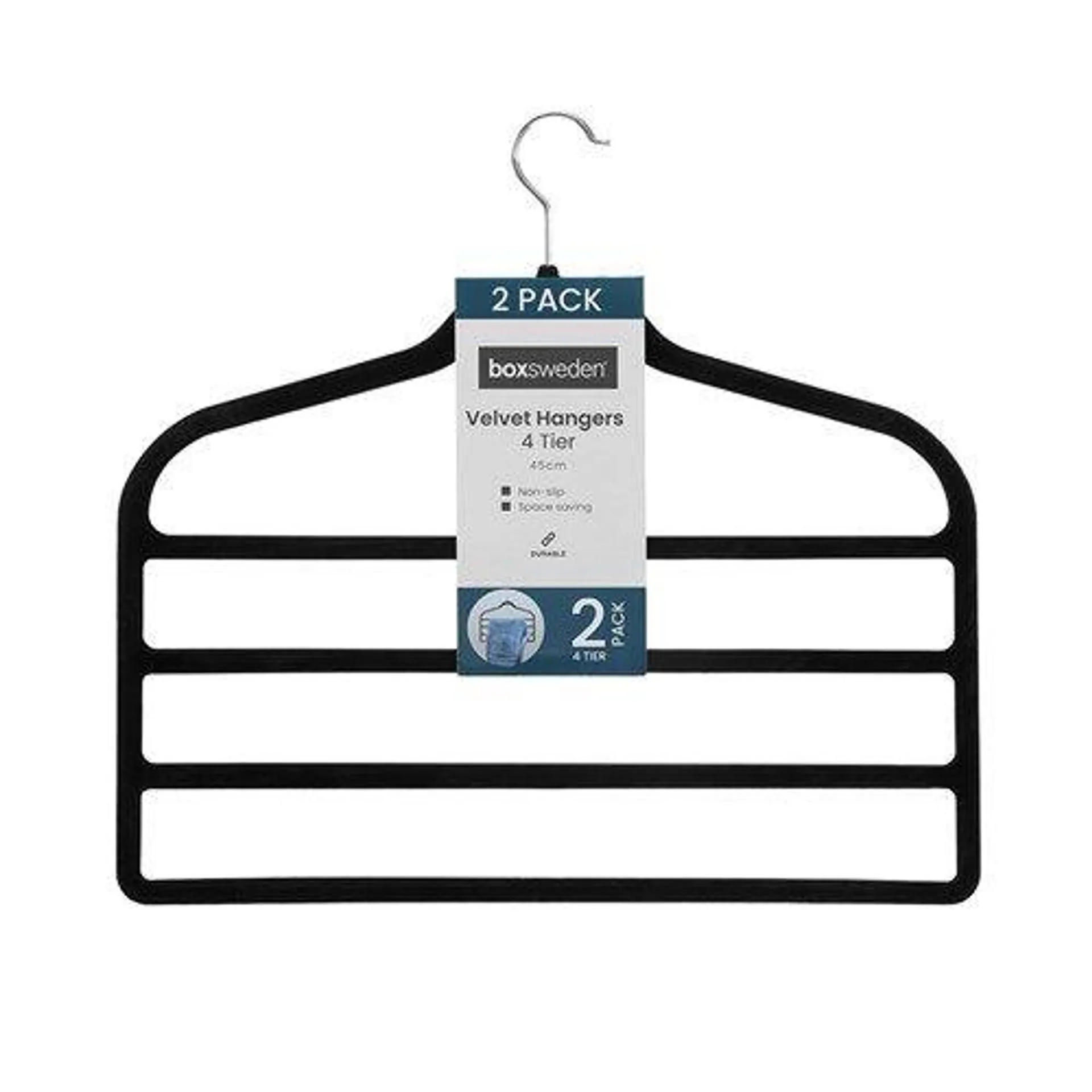 Velvet 4 Tier Hanger 2pk