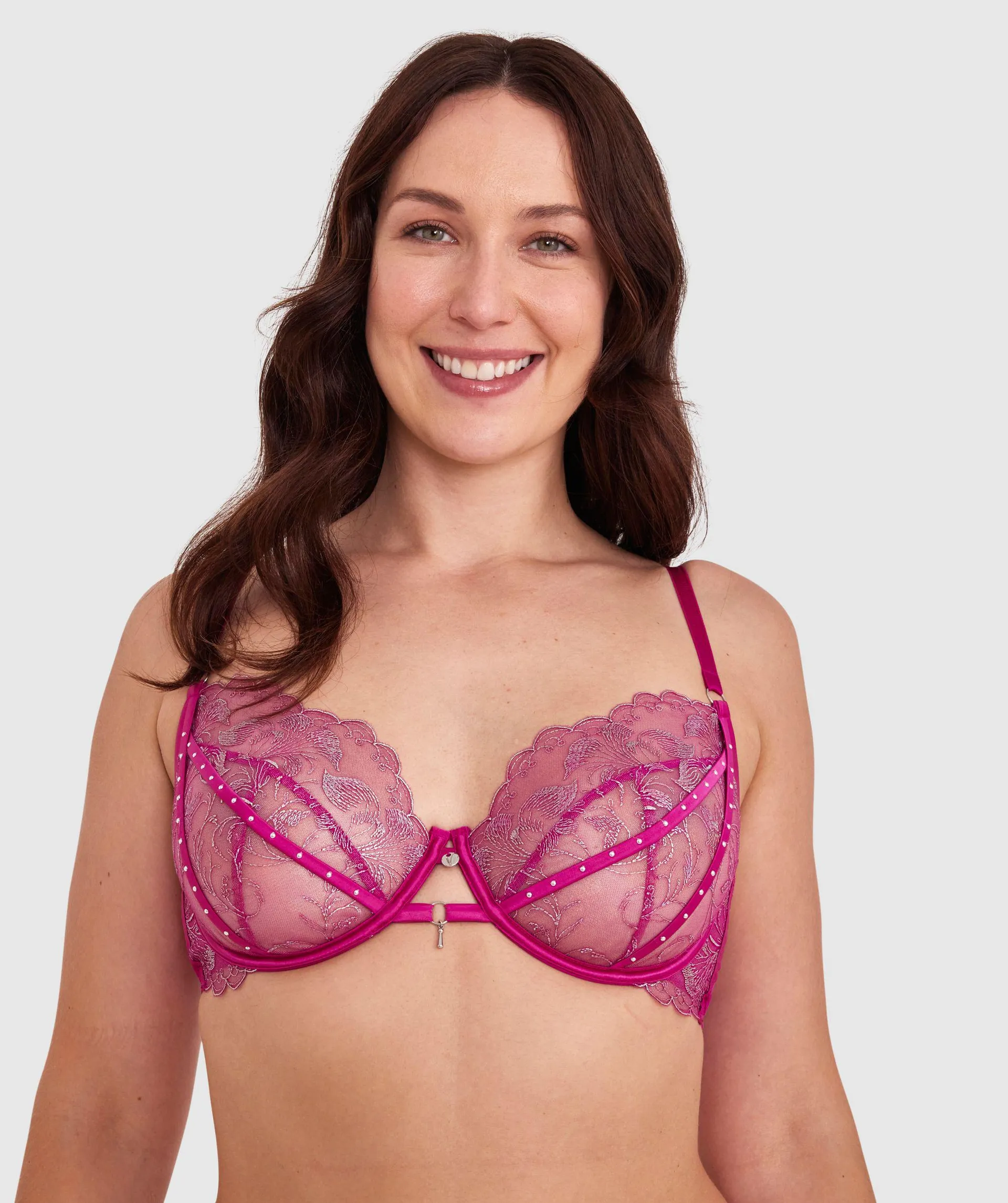 Vamp Dolce Full Cup Underwire Bra - Pink