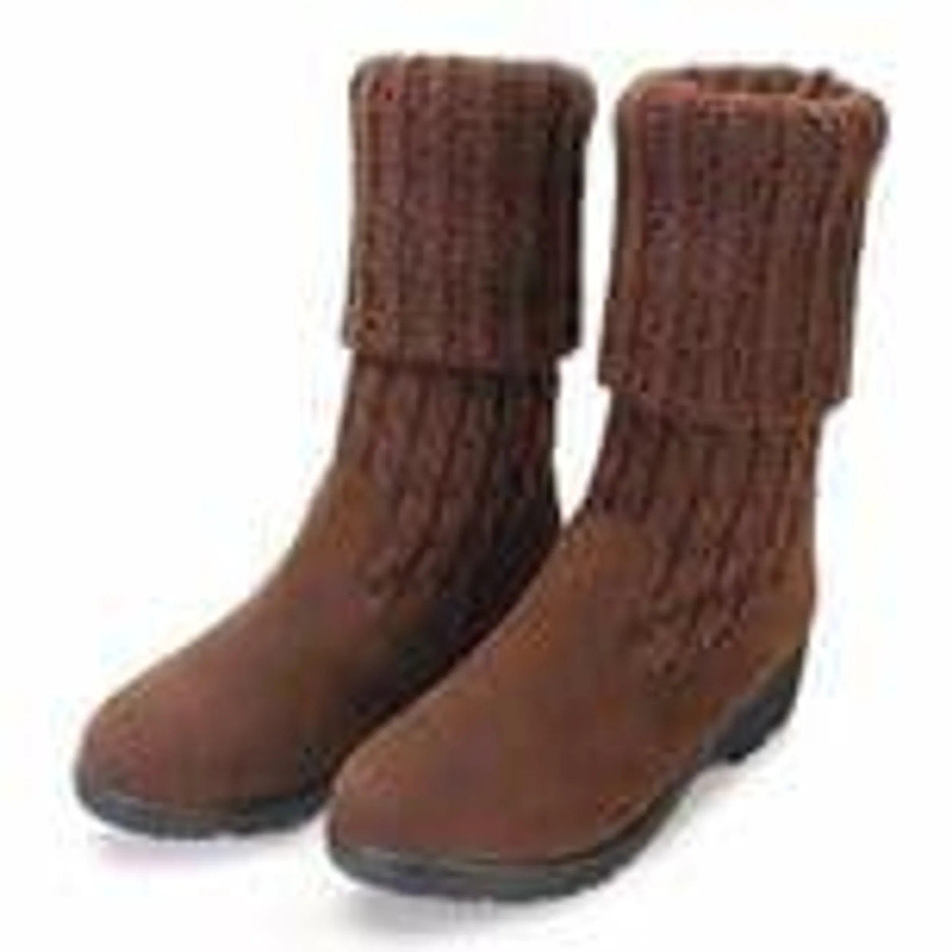 Newchic Wool Knitting Two Way Wearing Slip On Flat Over Knee High Boots