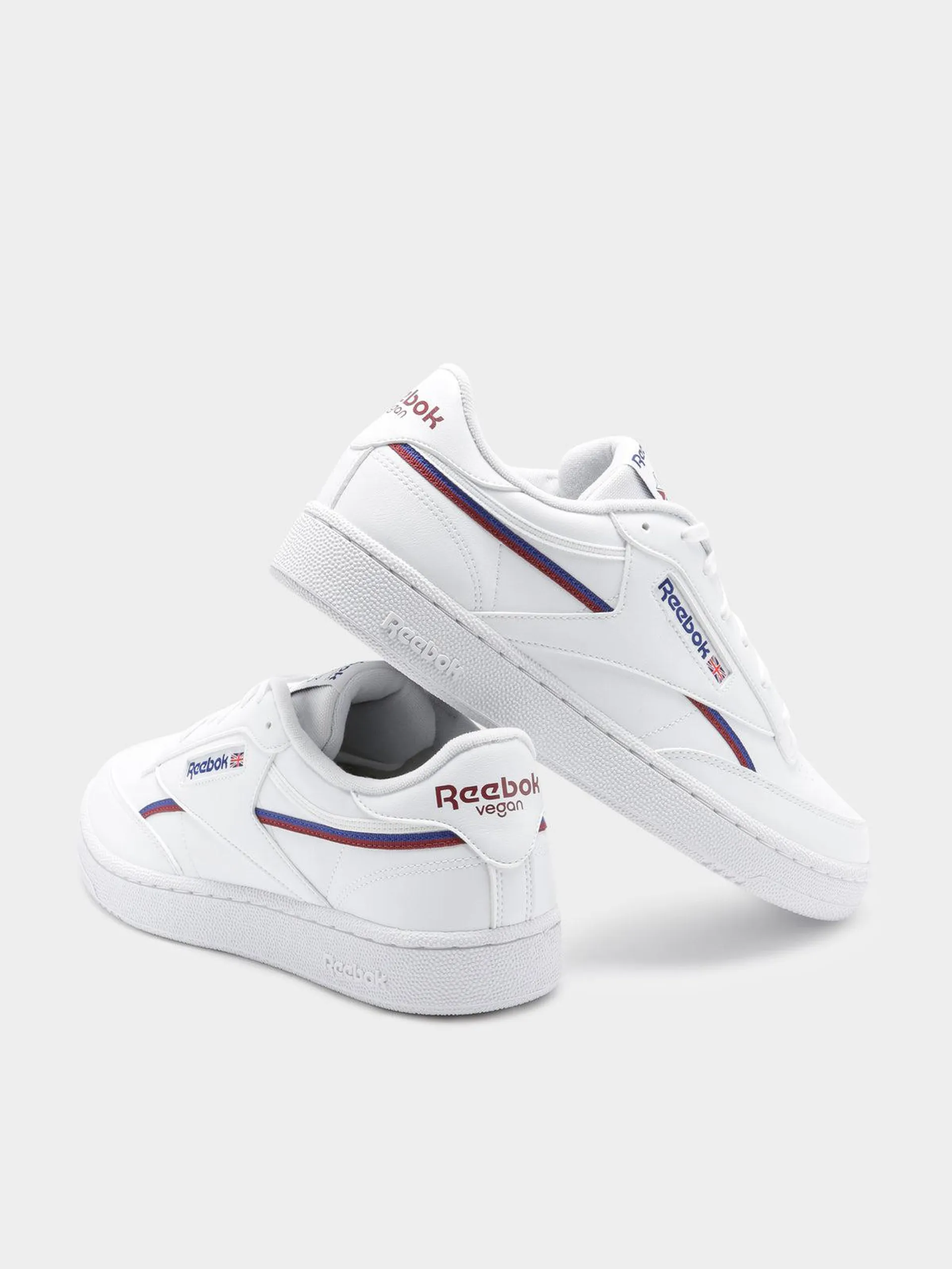 Unisex Club C Vegan Sneakers in White & Classic Cobalt