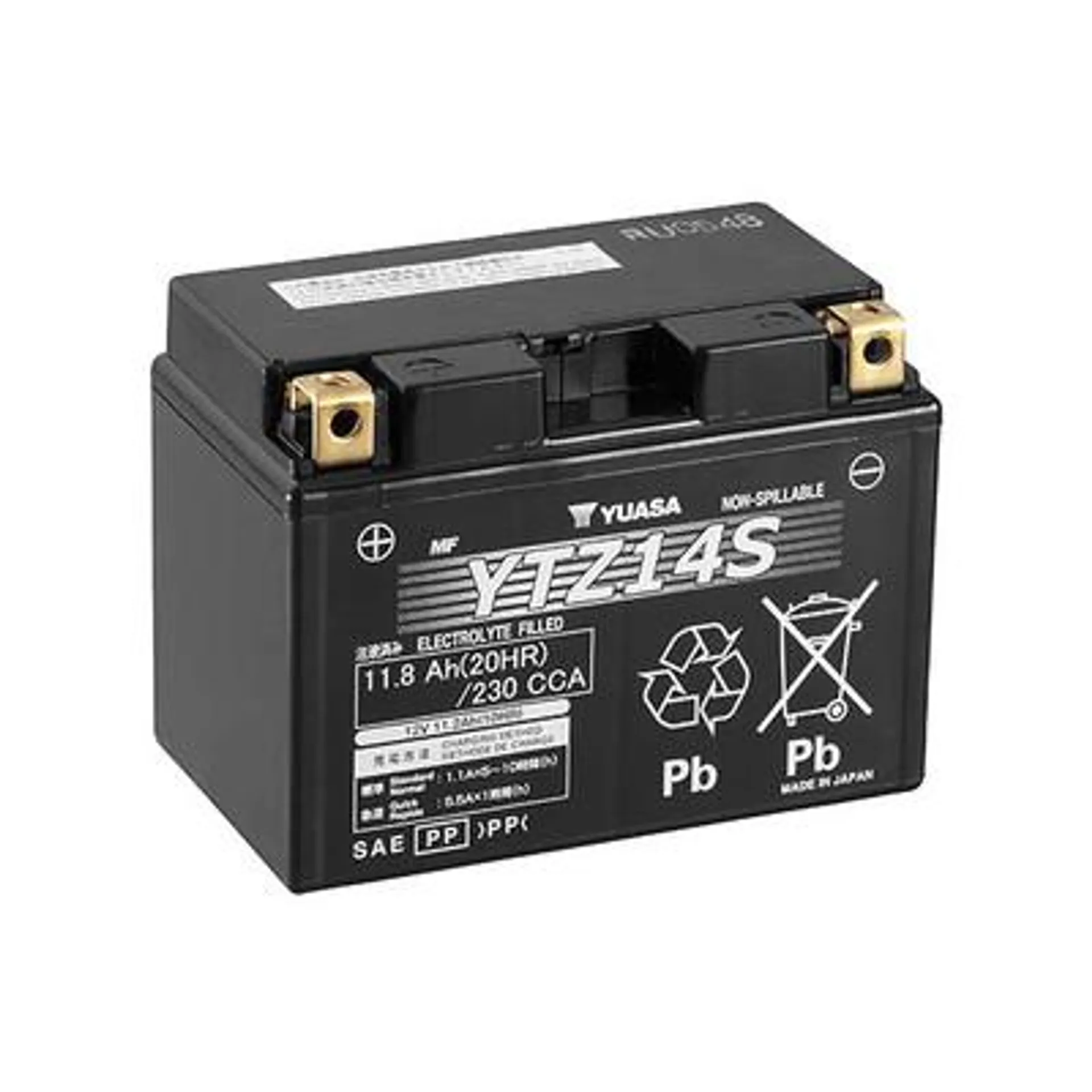 YTZ14SY Yuasa Motorcycle Battery